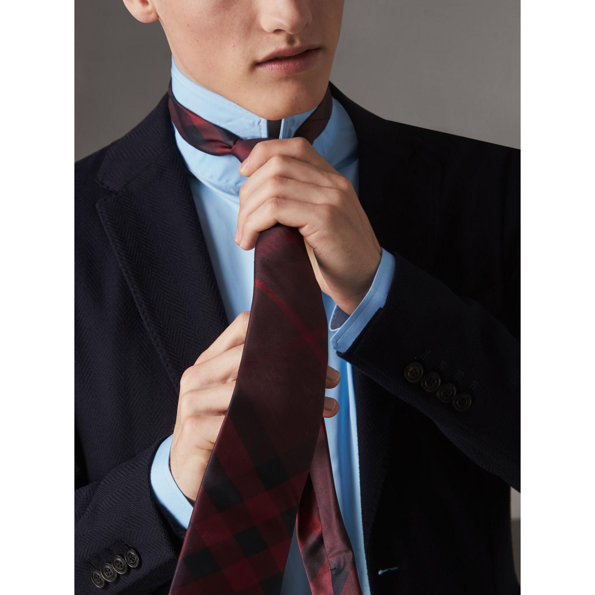 burberry check silk tie