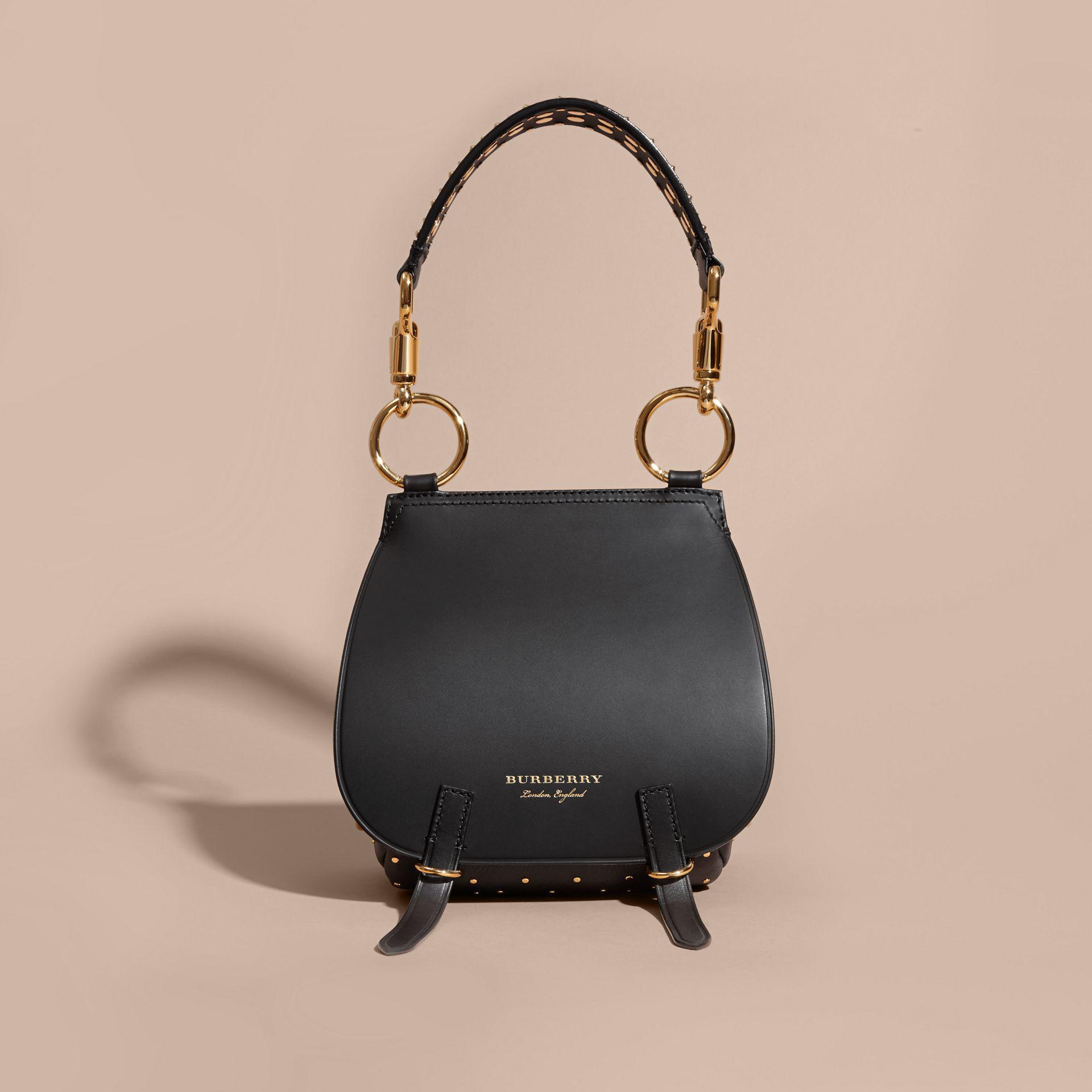Burberry The Bridle Leather Shoulder Bag in Black Lyst