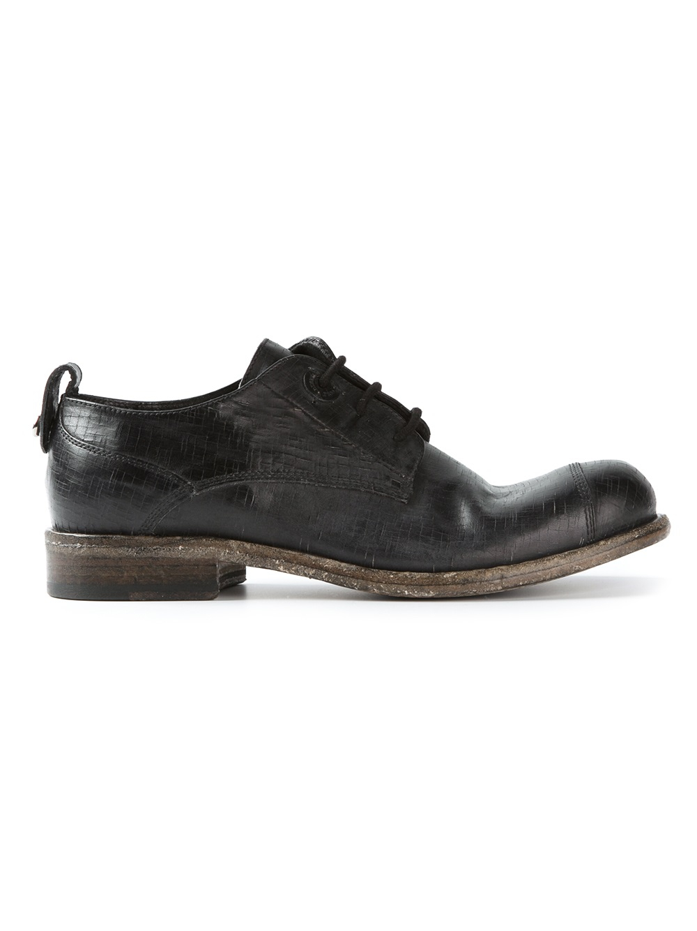 Lyst - Diesel Black Gold Distressed Oxford Shoes in Black for Men