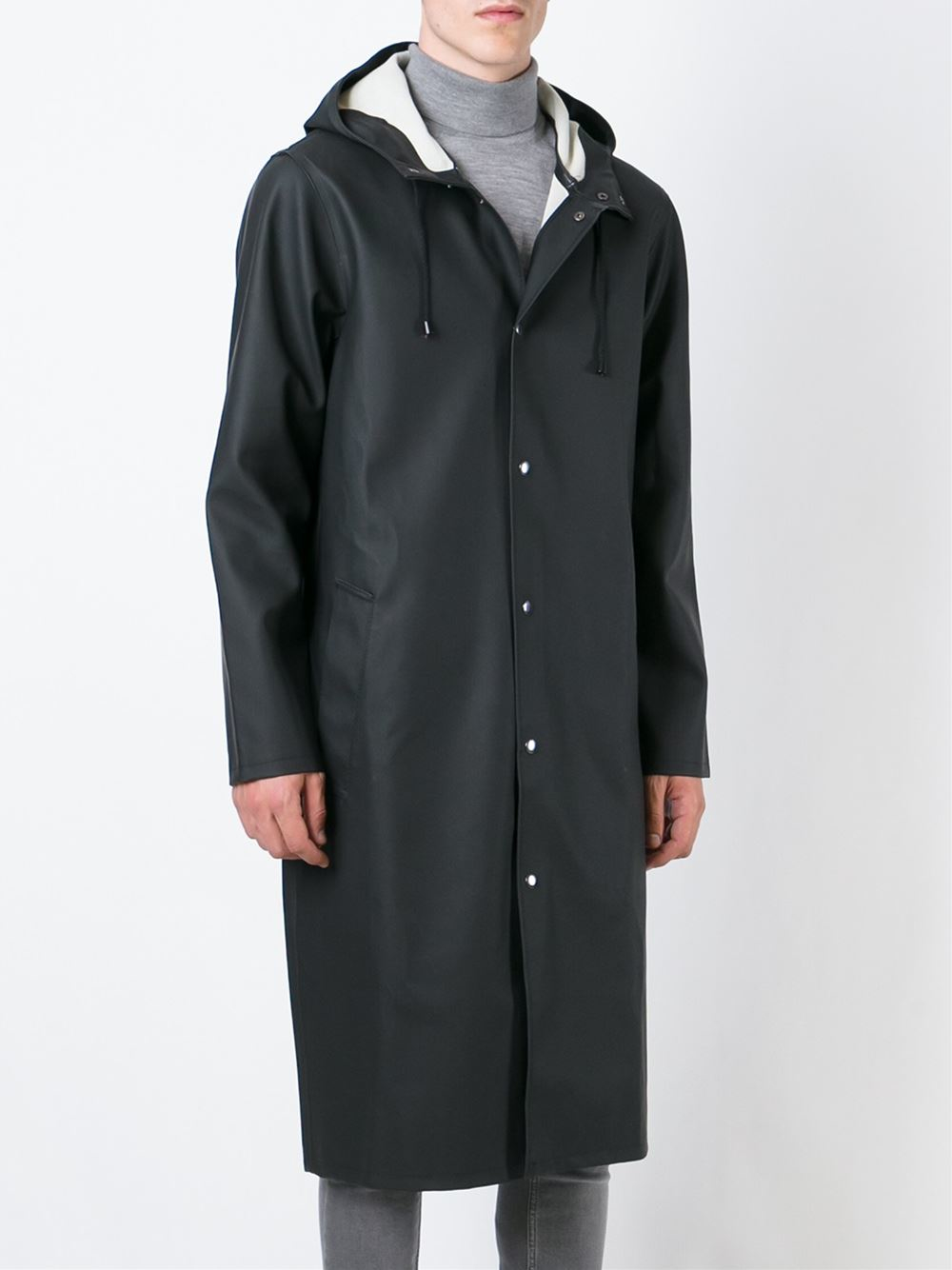Stutterheim Long 'stockholm' Raincoat in Black for Men | Lyst
