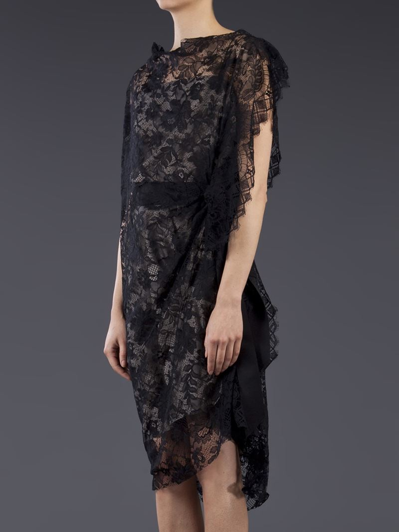 Lyst Lanvin Sleeveless Lace Dress In Black Gallery
