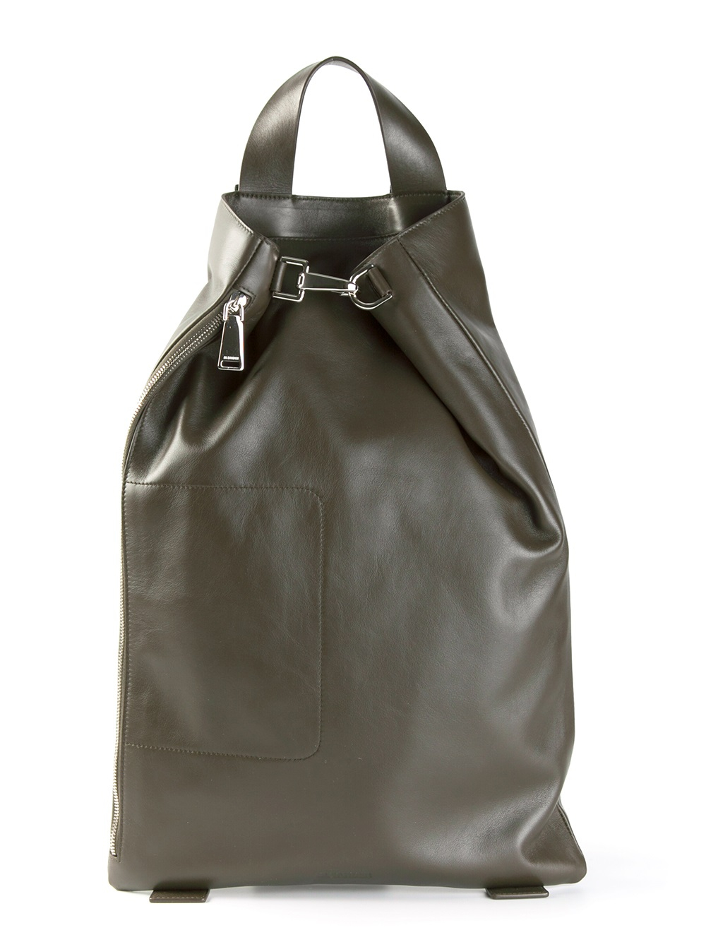 Jil Sander Flat Backpack in Green for Men | Lyst