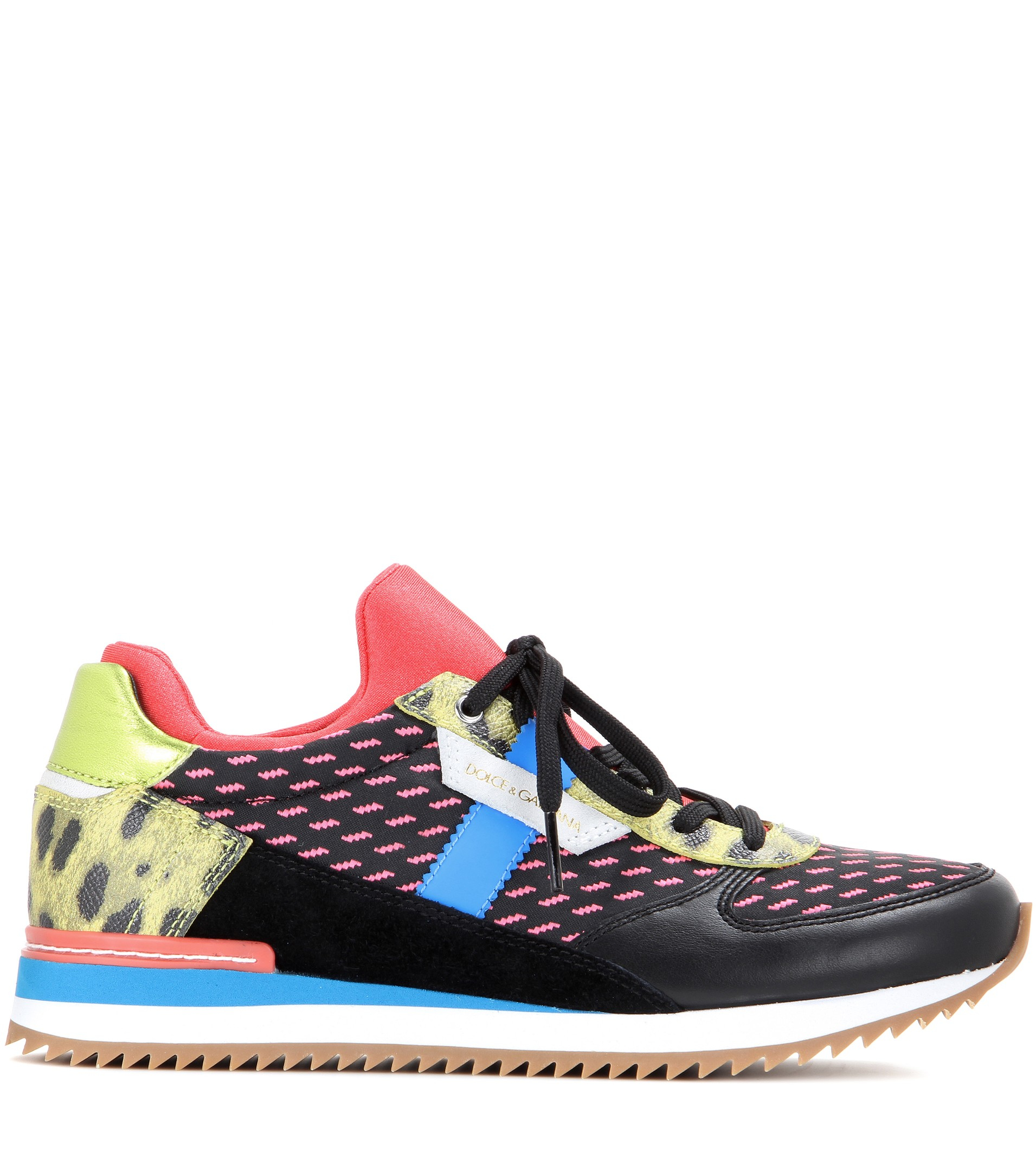 Dolce & gabbana Leather And Fabric Sneakers in Multicolor ...