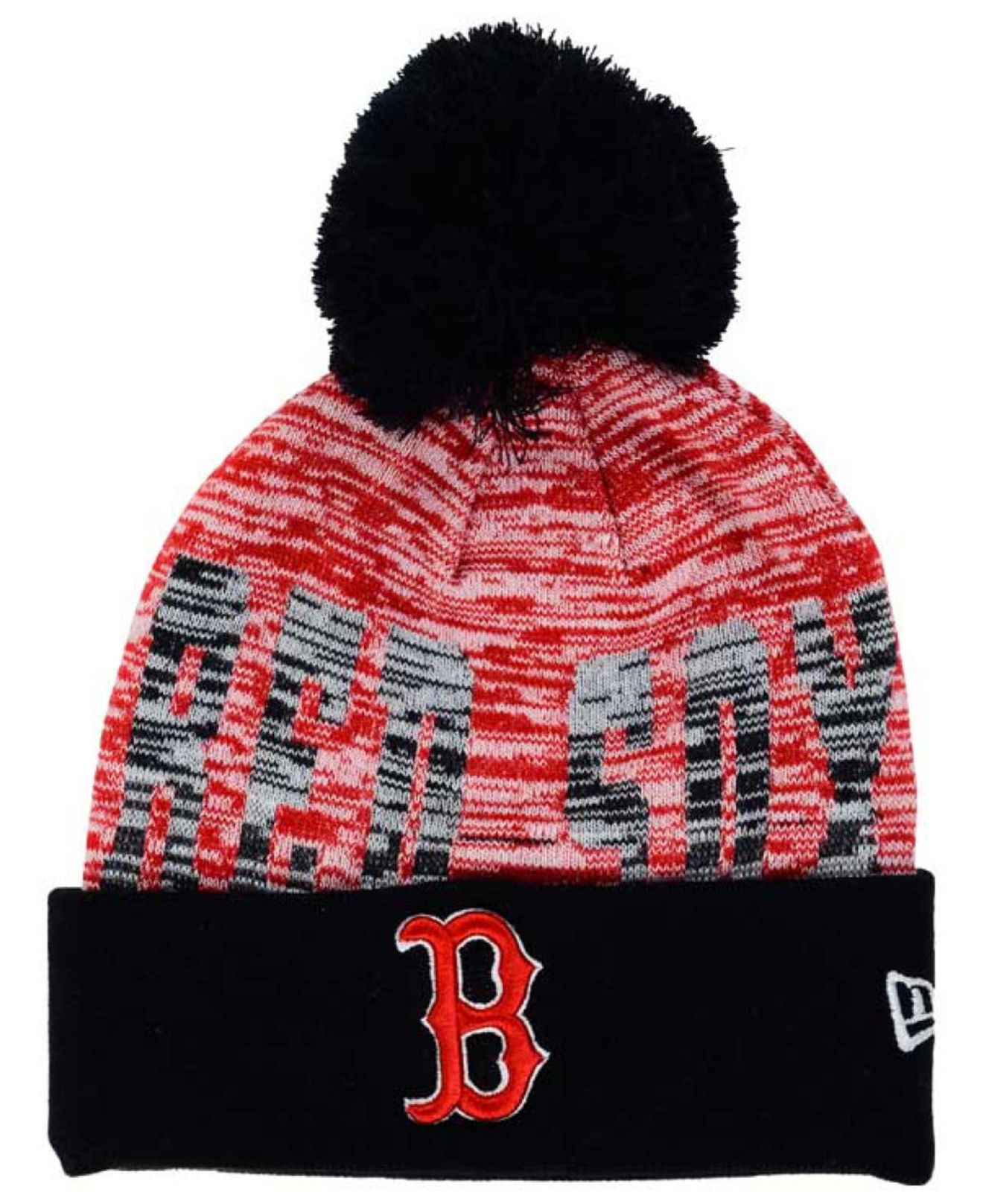 Ktz Boston Red Sox Word Fuzz Knit Hat in Red for Men | Lyst