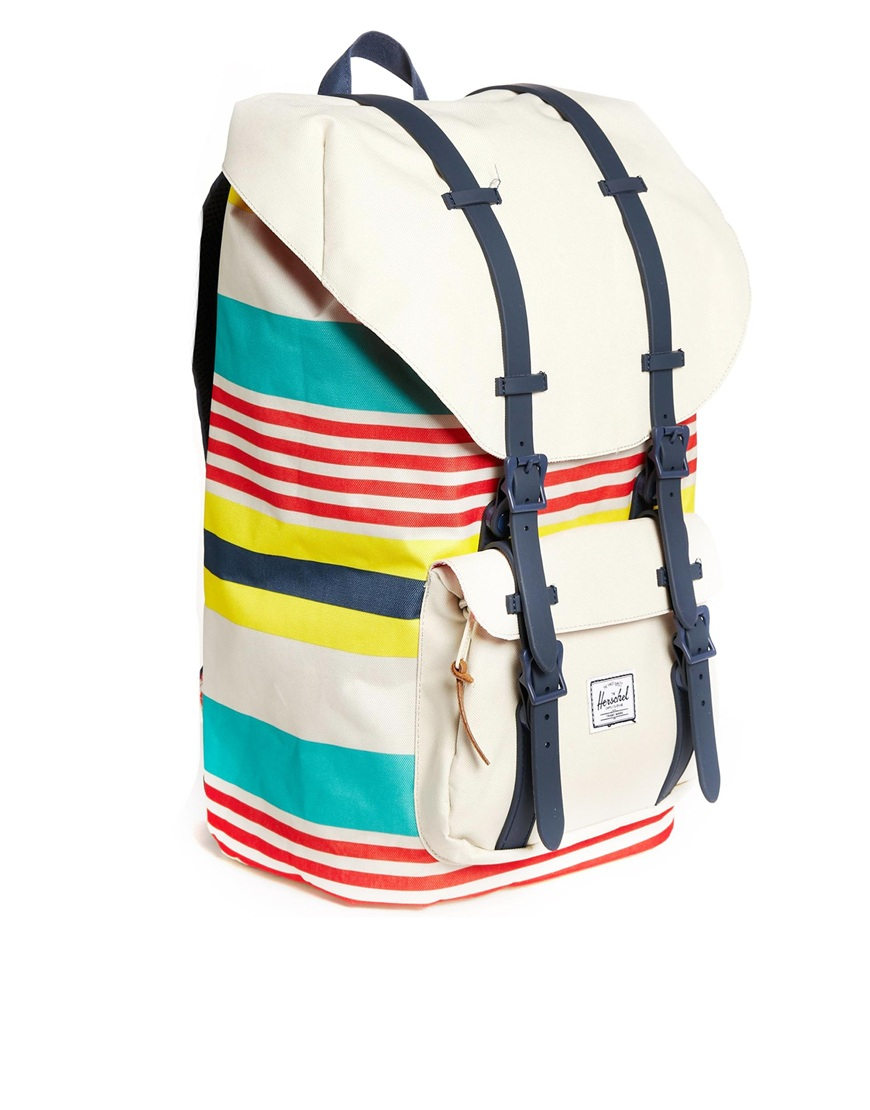 Lyst Herschel supply co. Little America Malibu Backpack in Stripe in Blue