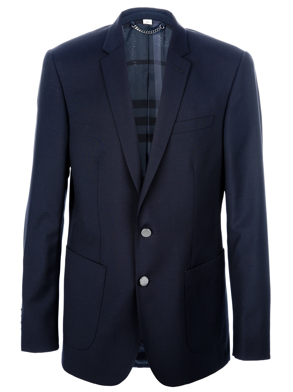 Lyst - Burberry Two Button Blazer in Blue for Men