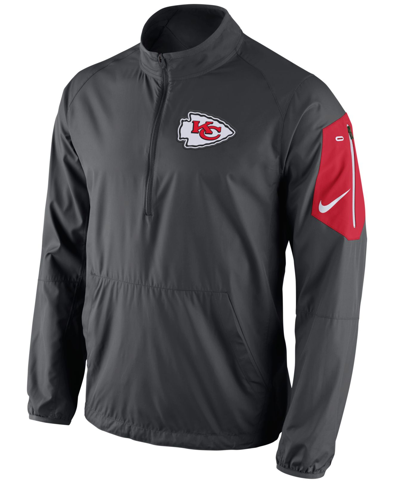 Lyst - Nike Men's Kansas City Chiefs Lockdown Half-zip Jacket in Gray for Men