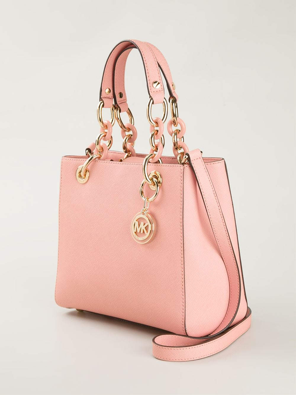 Michael michael kors Small &#39;Cynthia&#39; Tote in Pink | Lyst