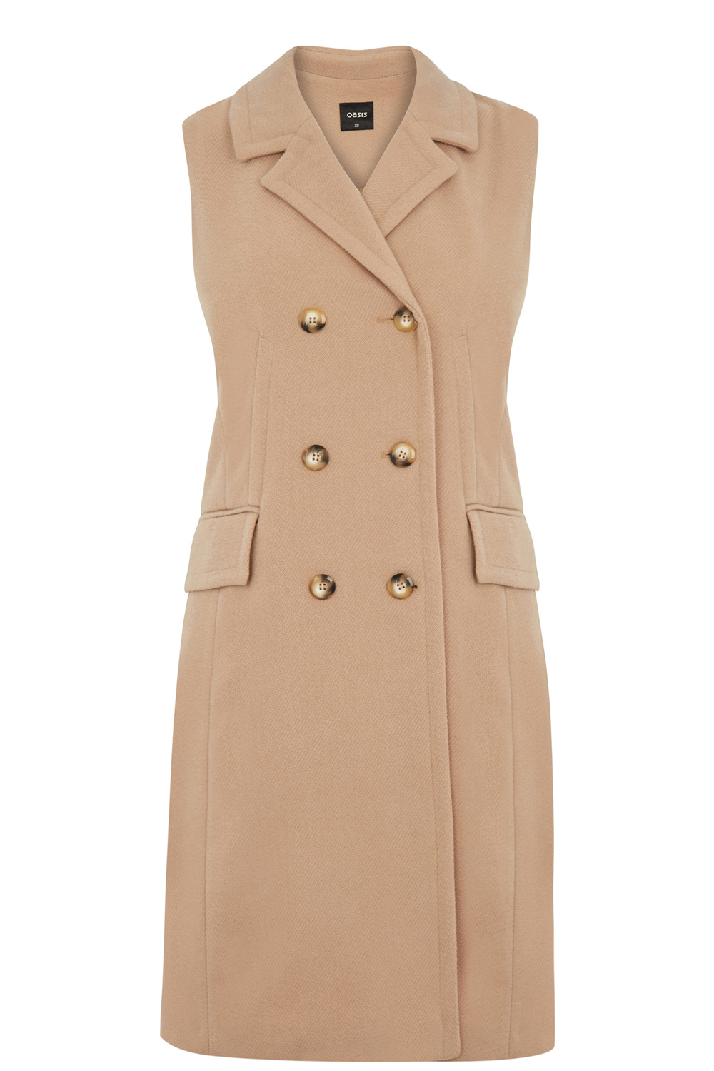 Lyst Oasis Camel Sleeveless Coat in Natural