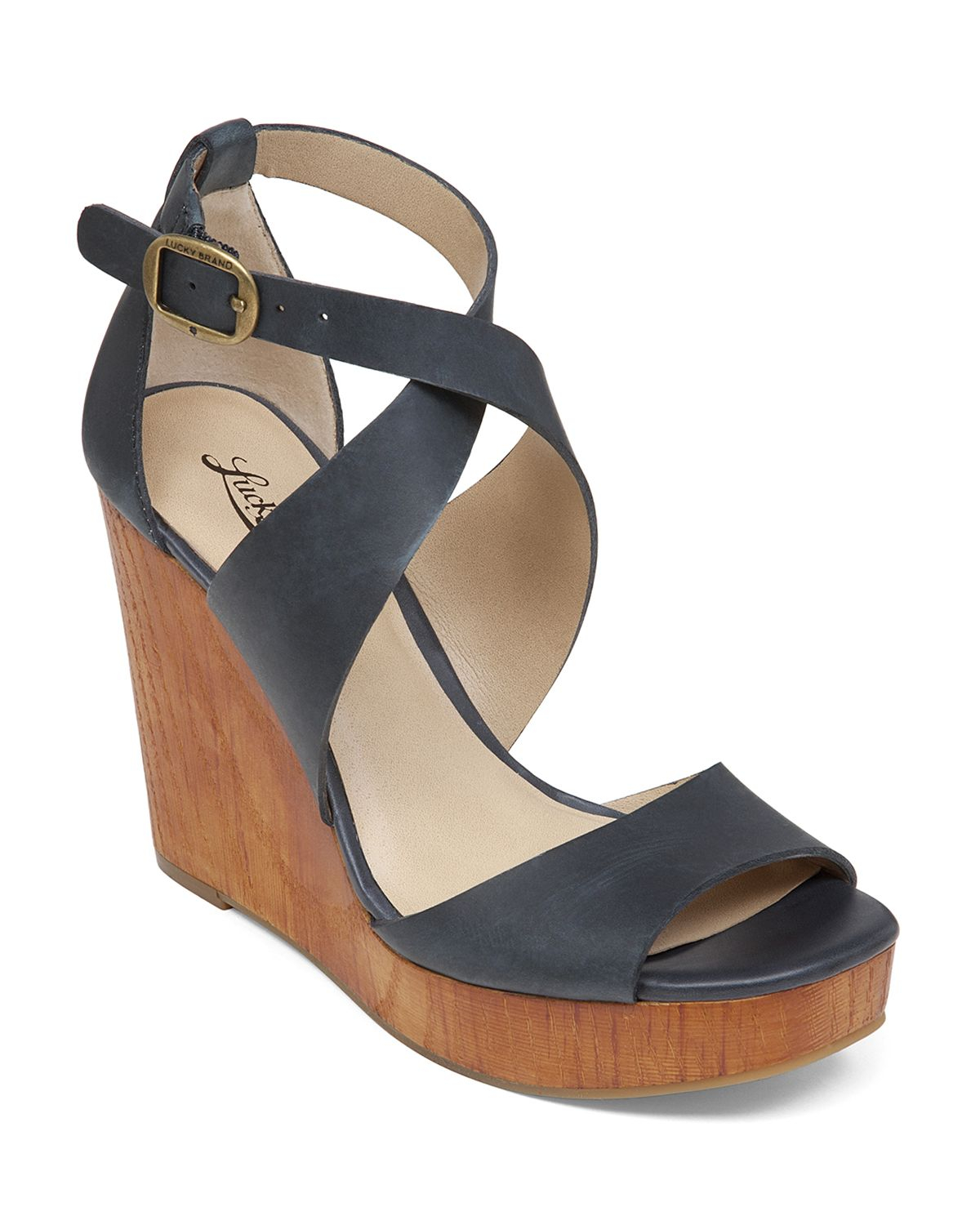 Lyst - Lucky Brand Wedge Sandals - Lyndell in Blue
