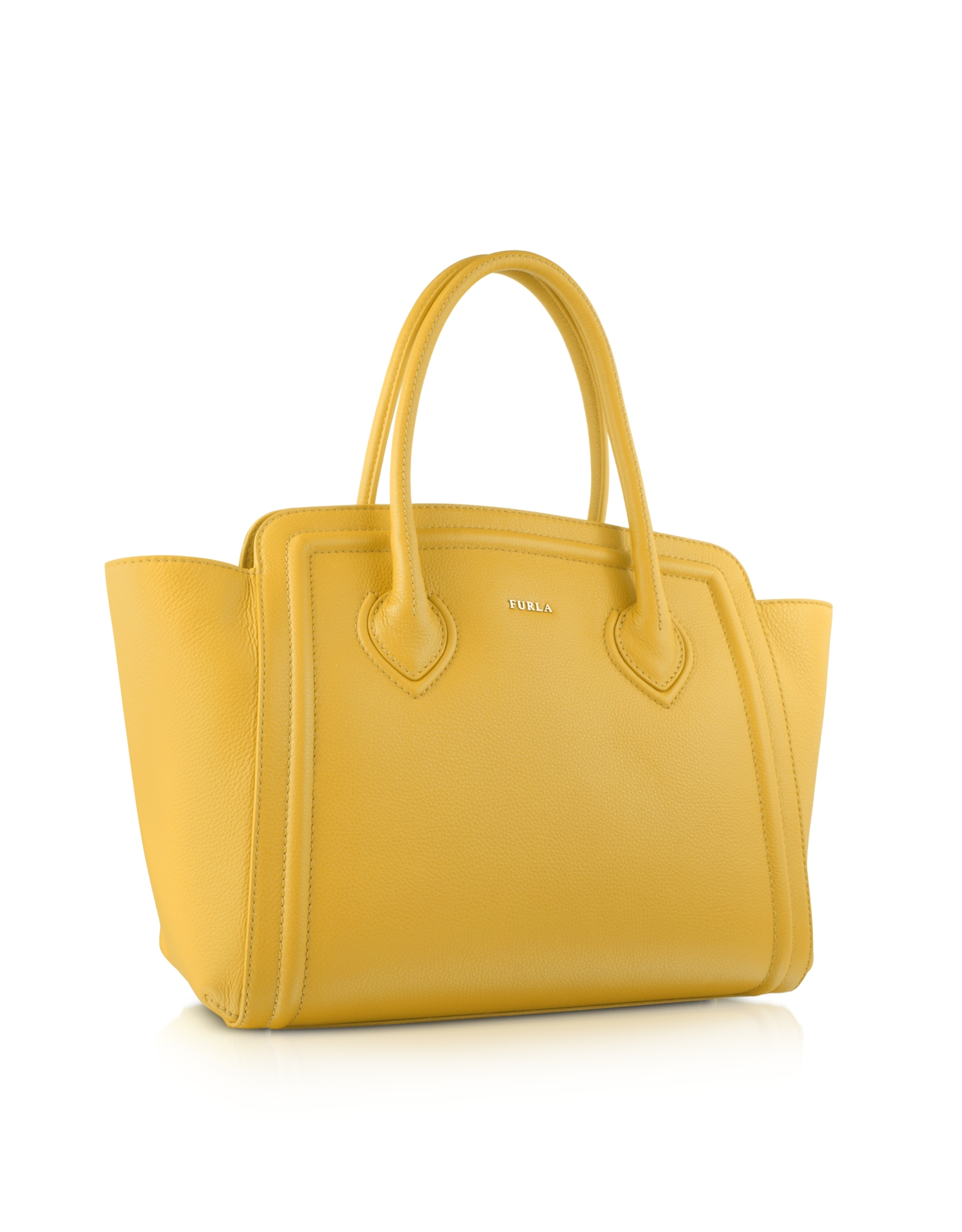 Furla College Large Leather Tote in Yellow | Lyst