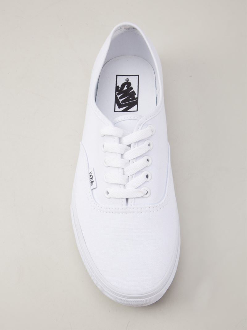vans white tie shoes