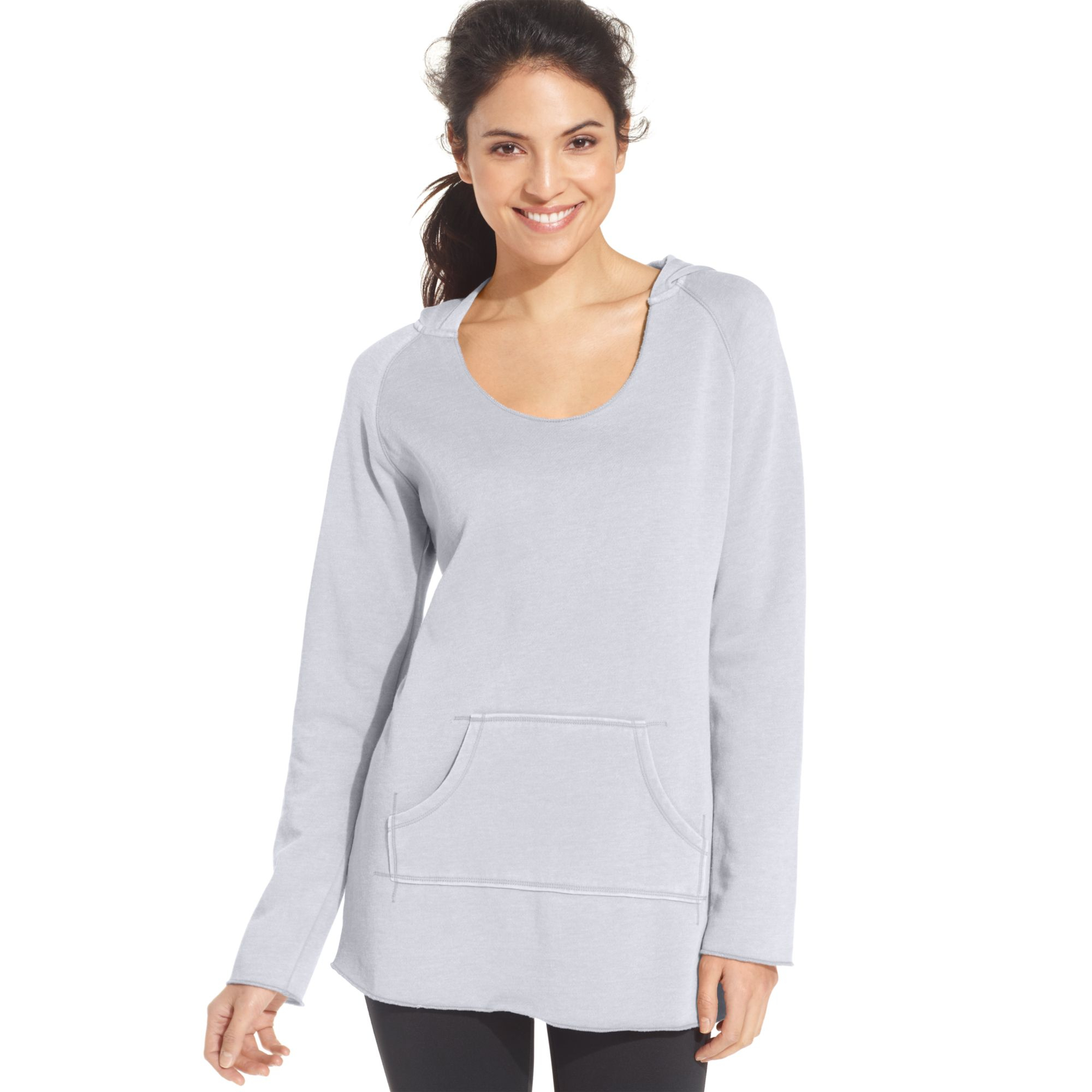 Lyst - Calvin Klein Performance Frayed Hoodie Sweatshirt in Gray