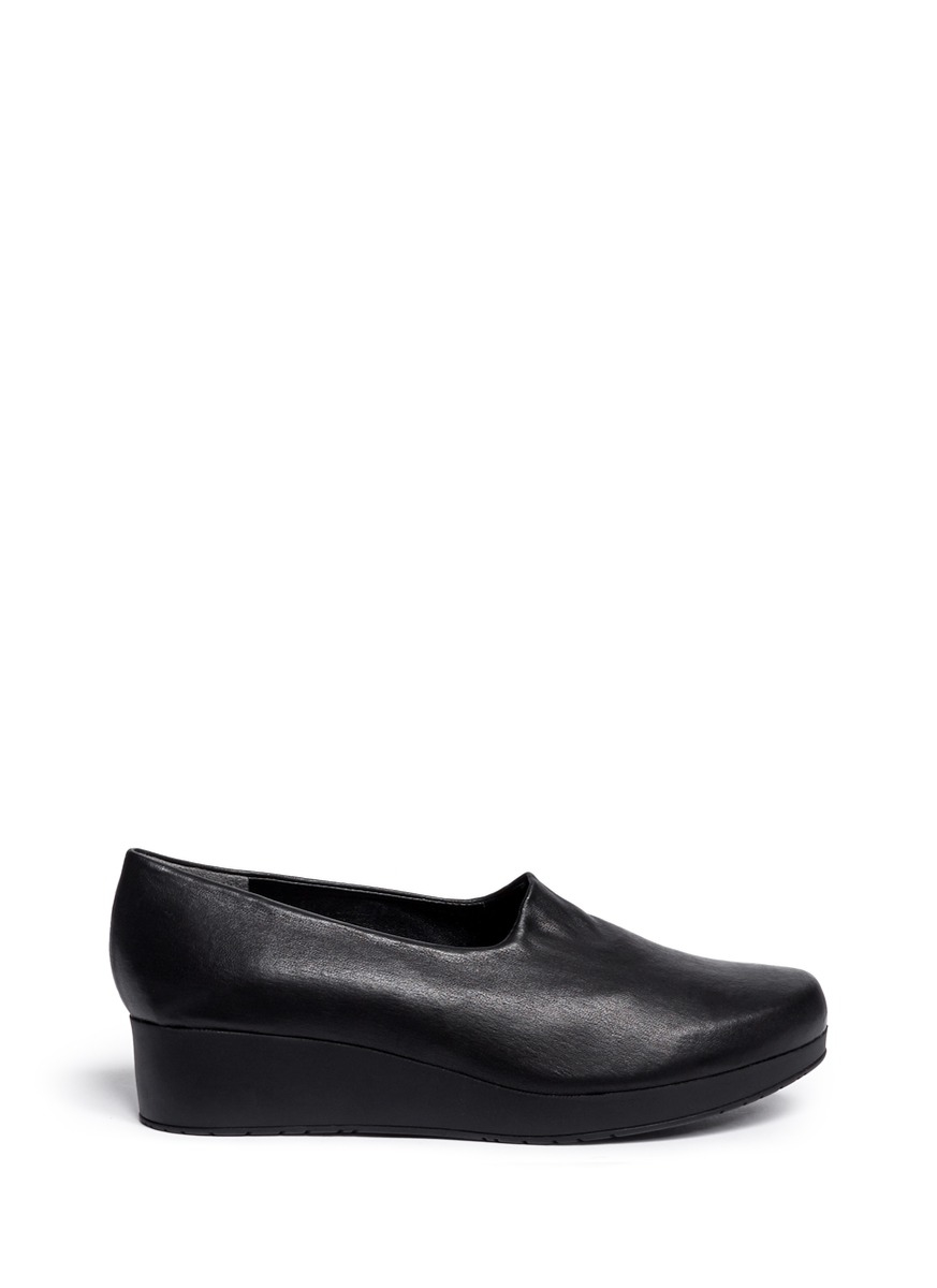 robert clergerie naloj leather wedge platform slip ons robert clergerie naloj leather wedge platform slip ons