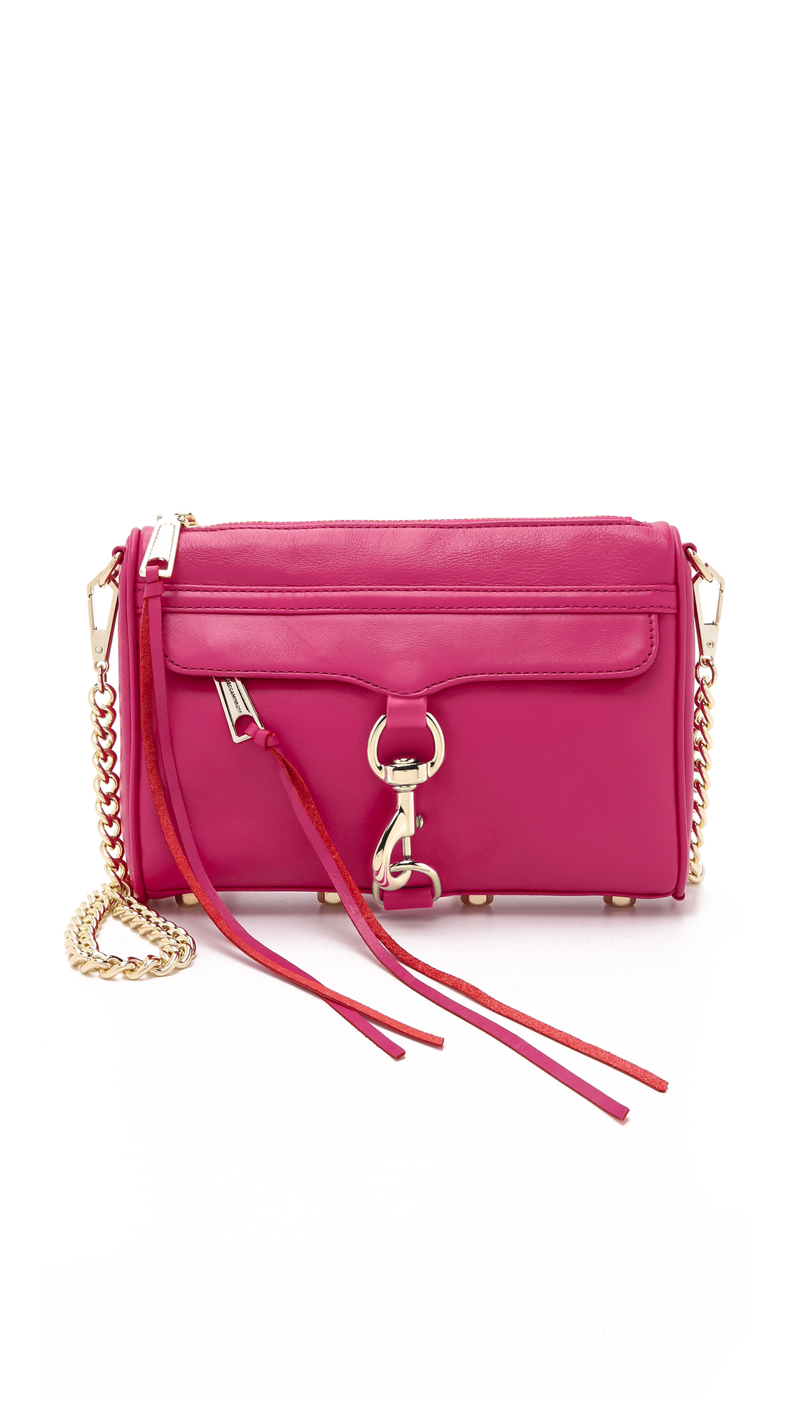Rebecca Minkoff Pink Mini Mac Cross Body Bag Bright Fuchsia