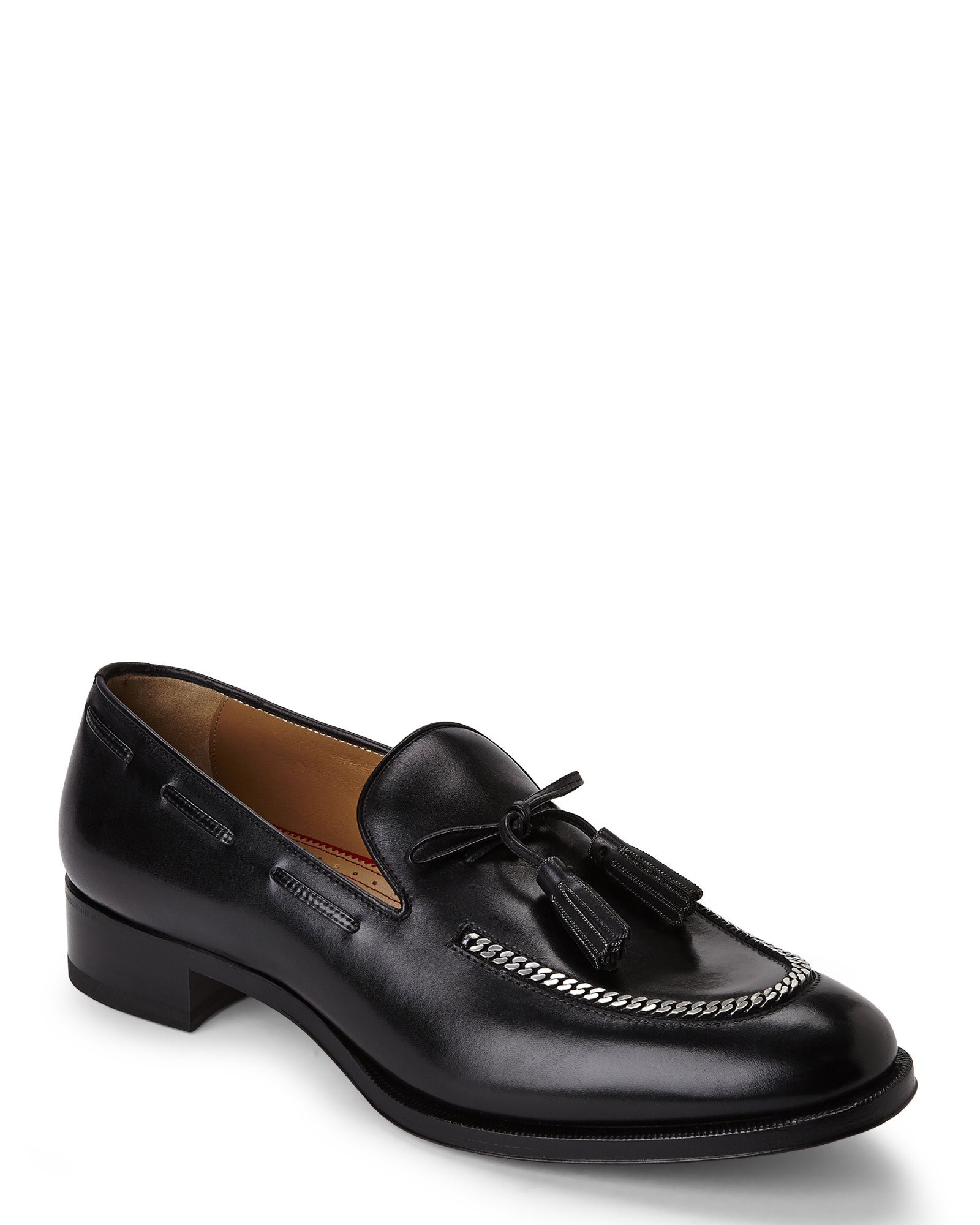 christian louboutin leather loafers Black tassel accent - Bbridges  