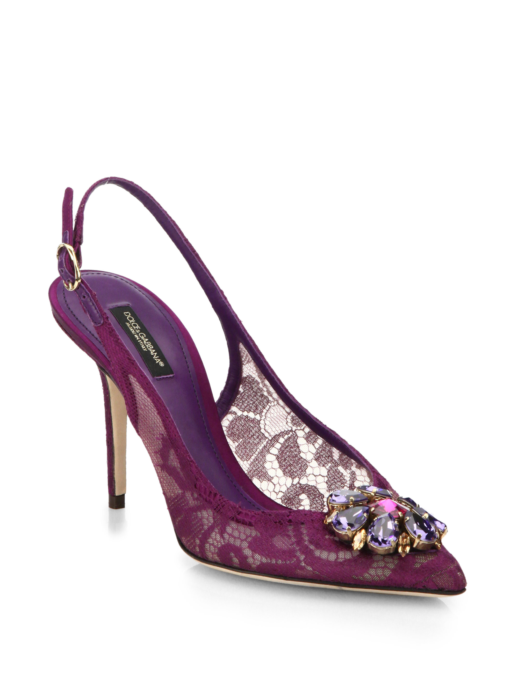 dolce and gabbana purple shoes