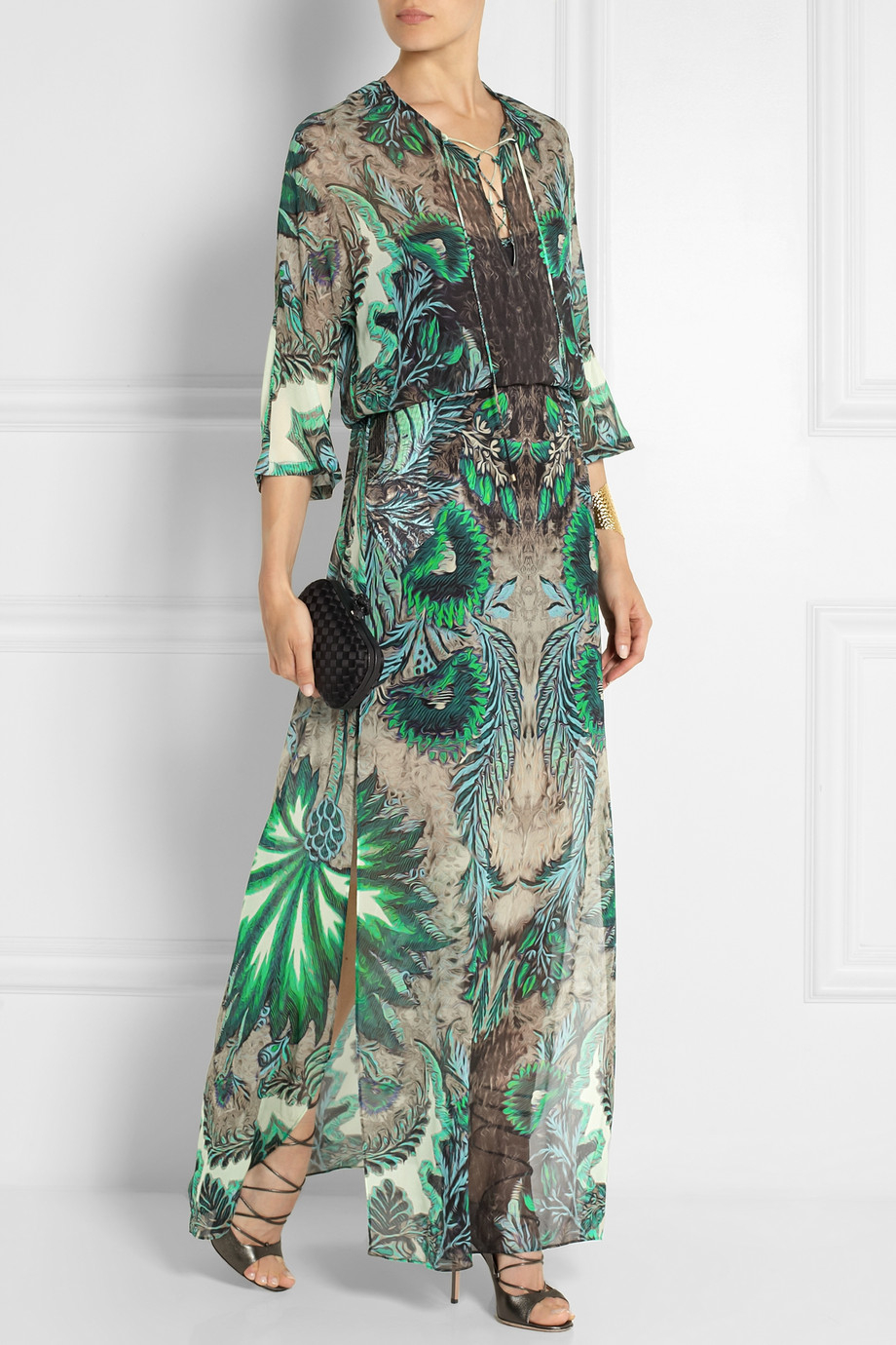 silk chiffon maxi dress