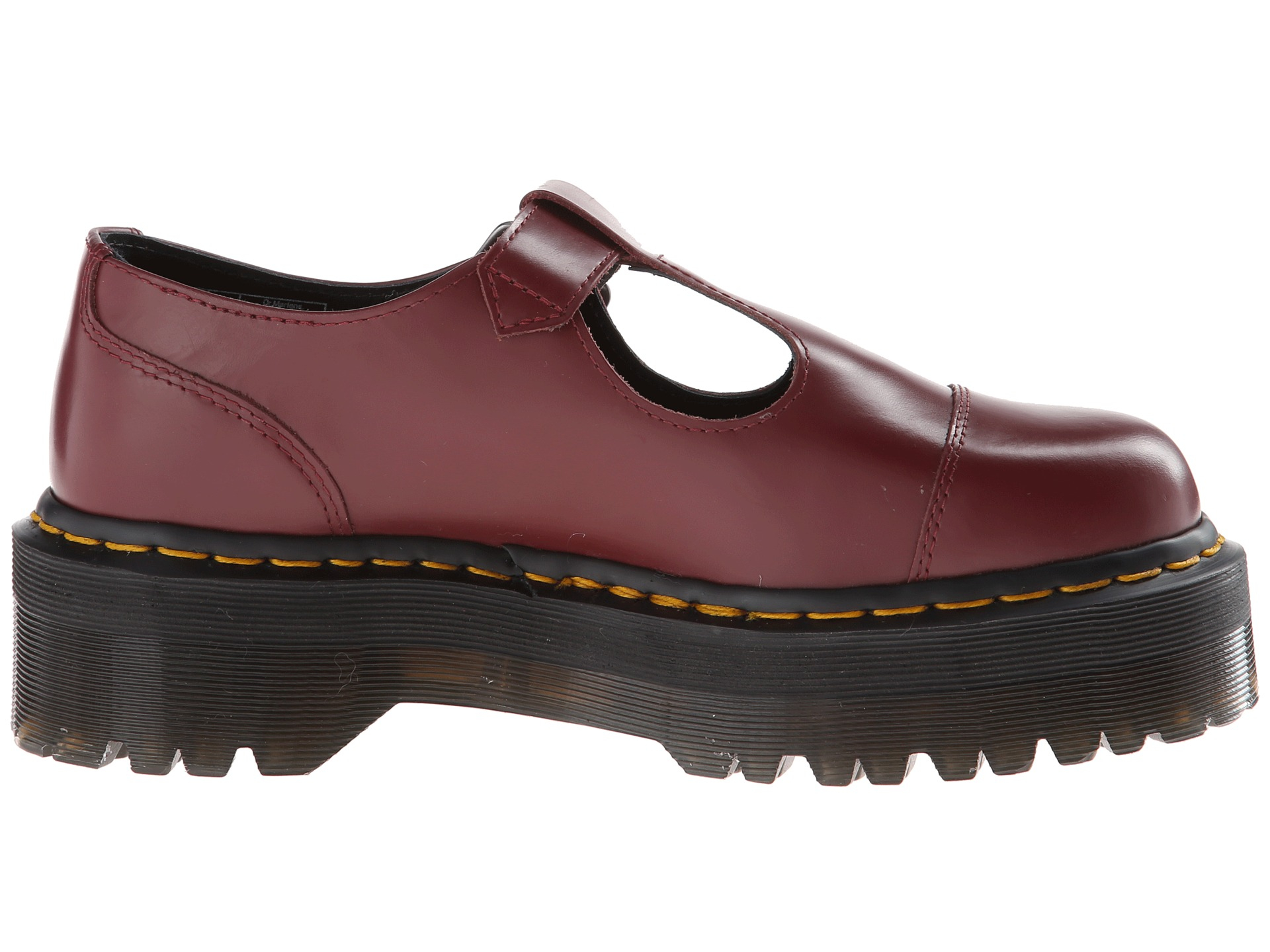 Dr. Martens Bethan Tbar in Red (Cherry Red Polished Smooth) | Lyst