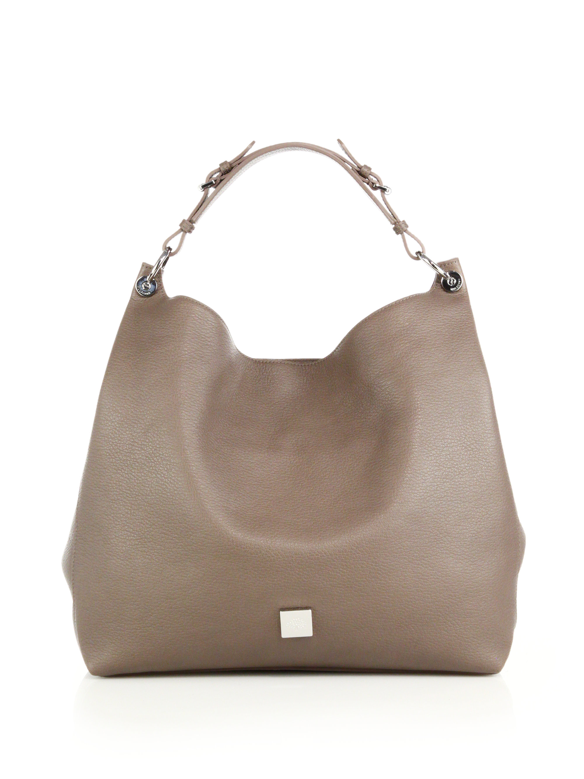 Lyst - Mulberry Freya Leather Hobo Bag in Gray