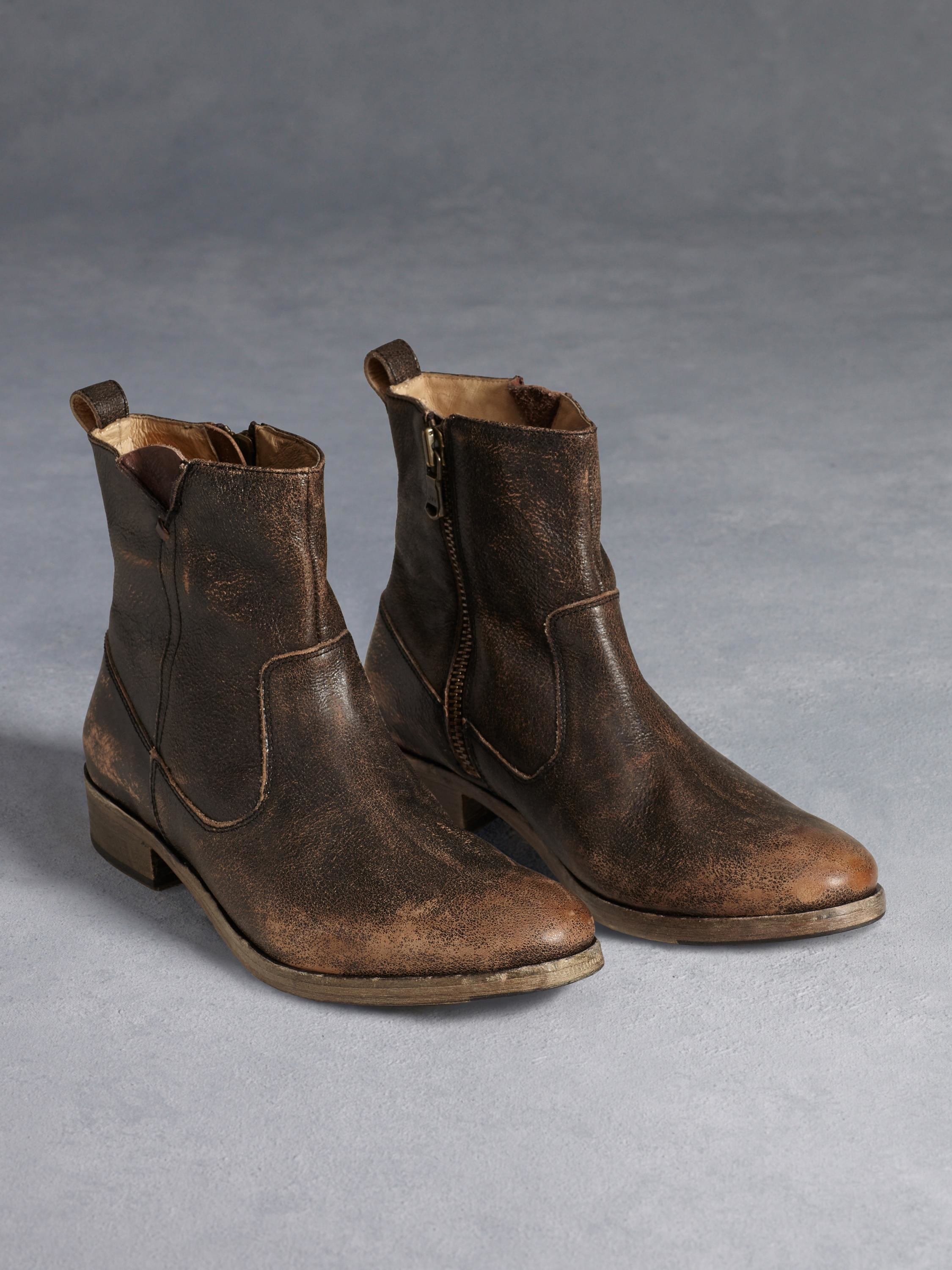 John Varvatos Followill Zip Boot In Brown For Men | Lyst