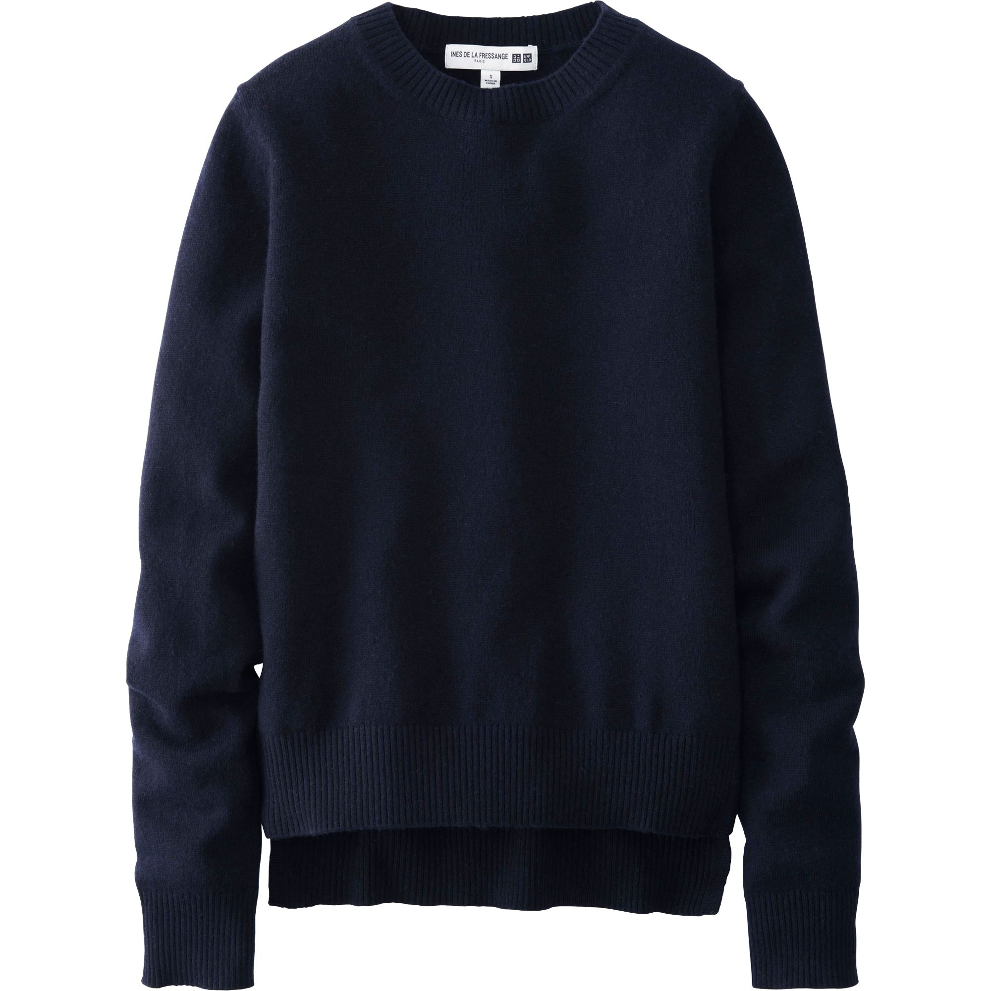 Uniqlo Women Idlf Cashmere Cropped Sweater in Blue (NAVY) | Lyst