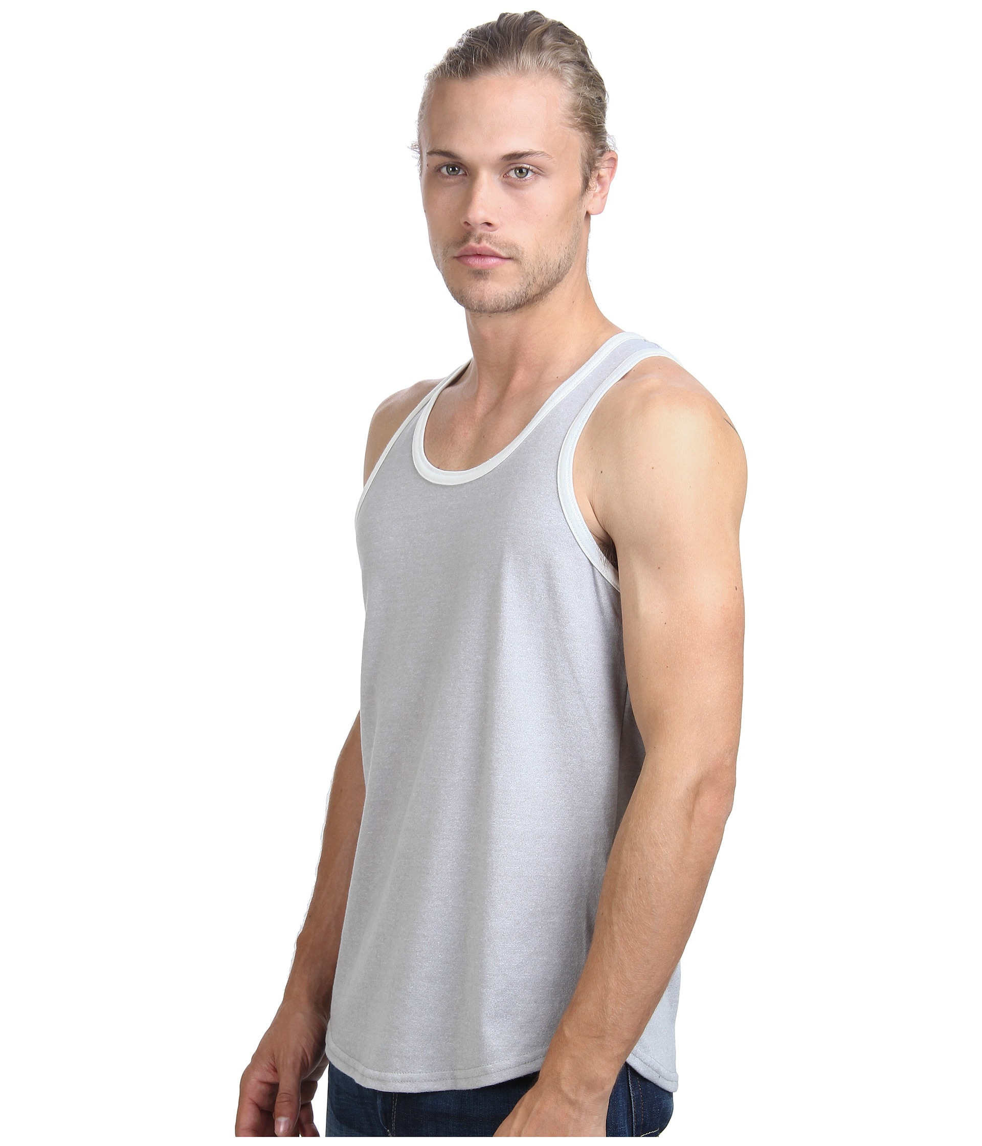 Download Lyst - Alternative Apparel Mock Twist Ringer Tank Top in ...