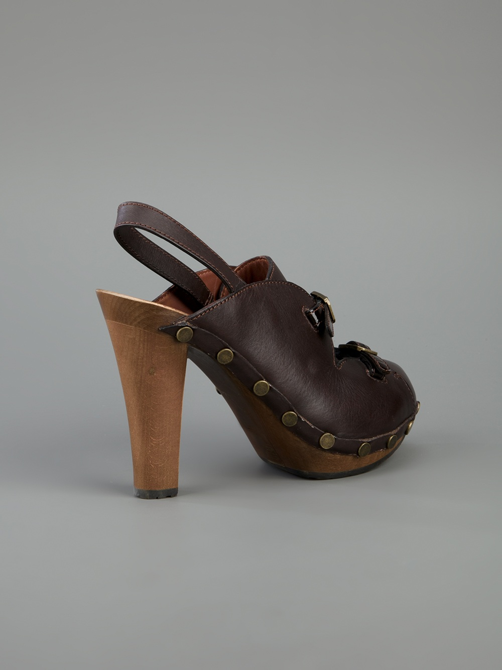 marcia heeled clog pumps