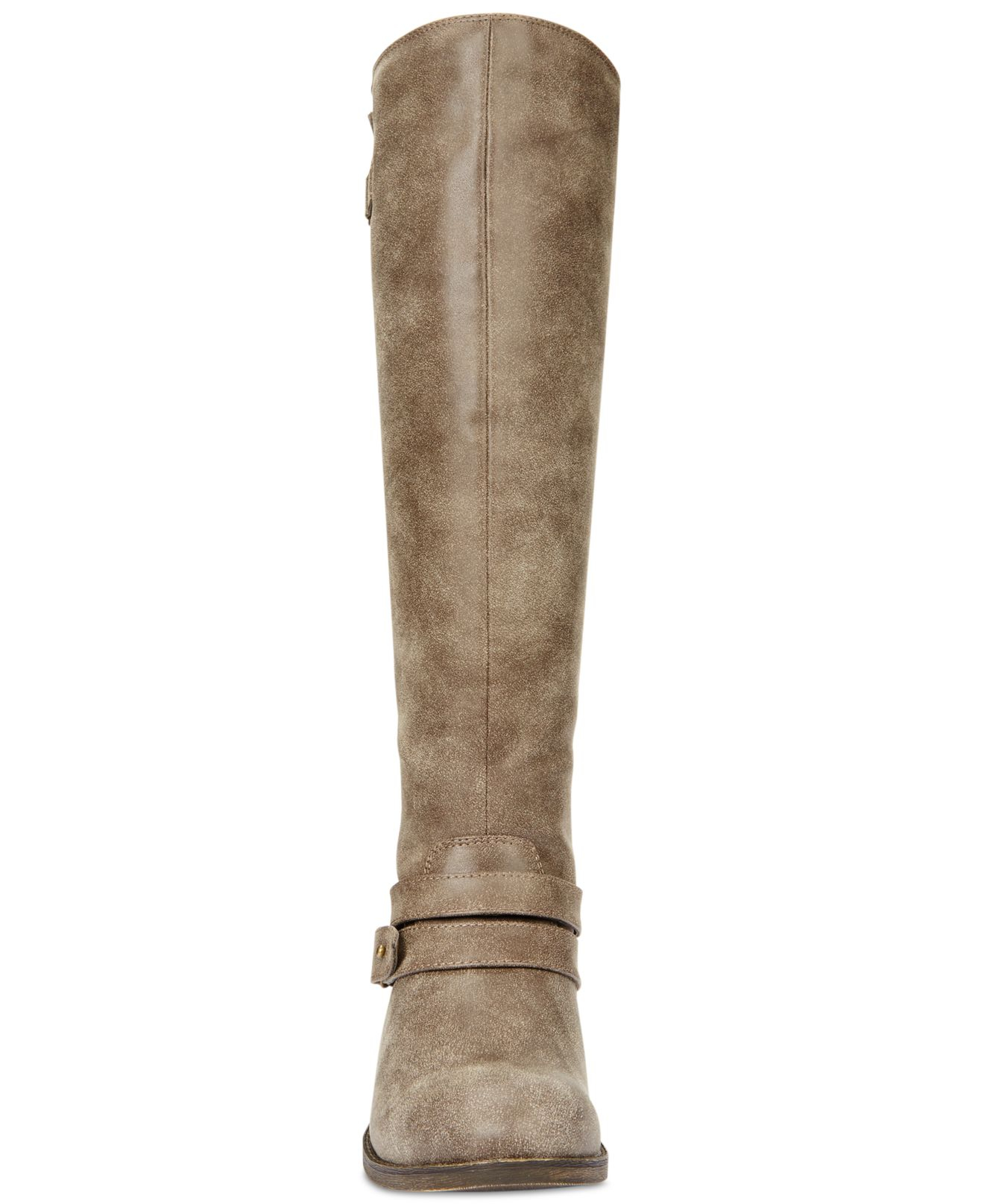 wide shaft brown boots