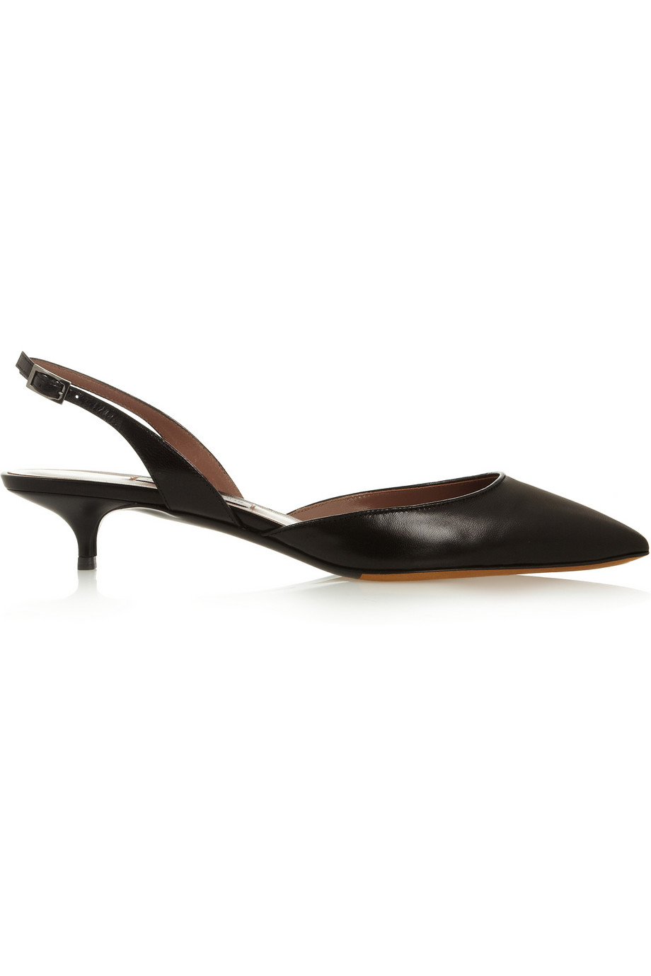 Tabitha simmons Lily Leather Slingback Pumps in Black | Lyst