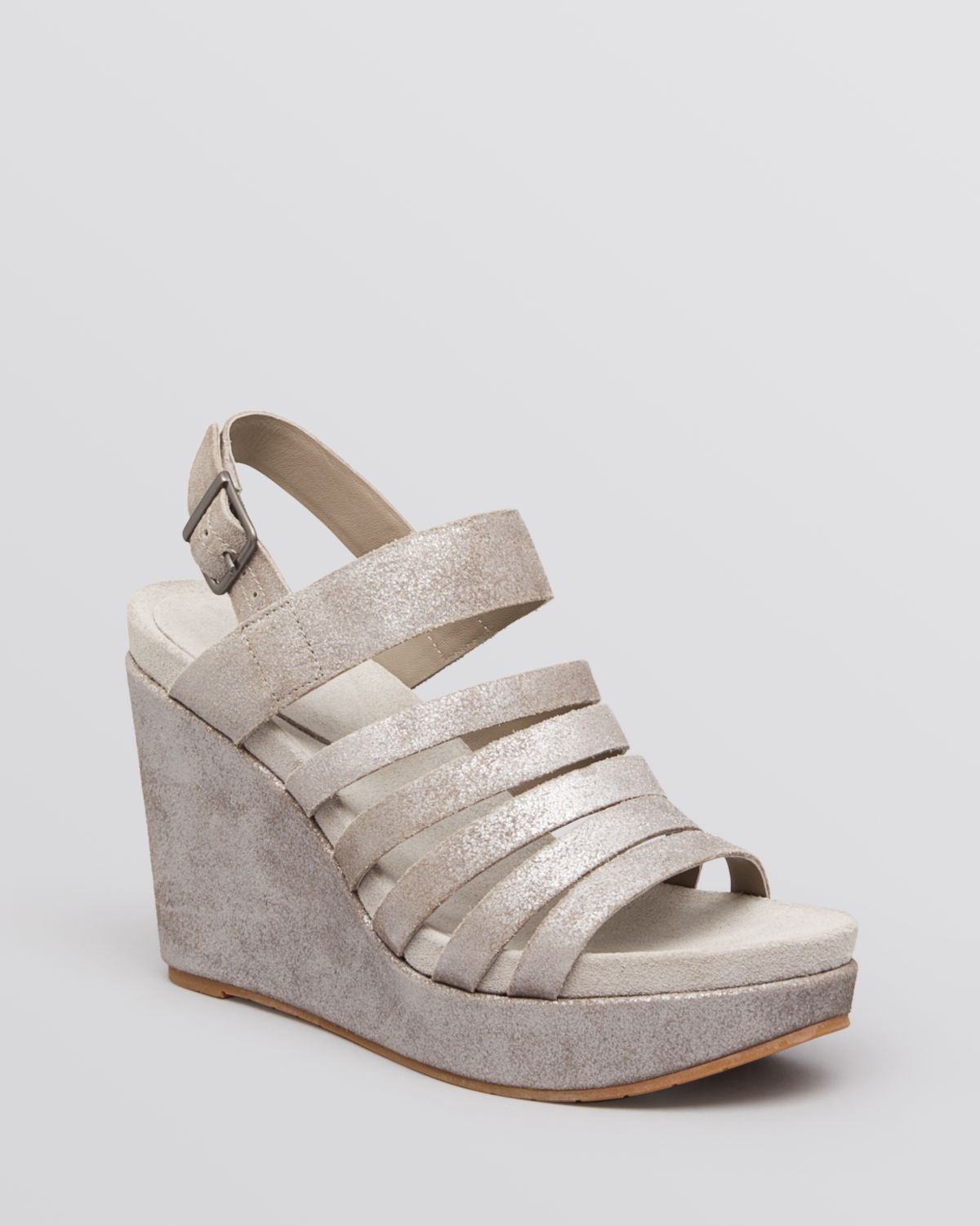 Lyst - Eileen fisher Wedge Sandals Plenty in Metallic