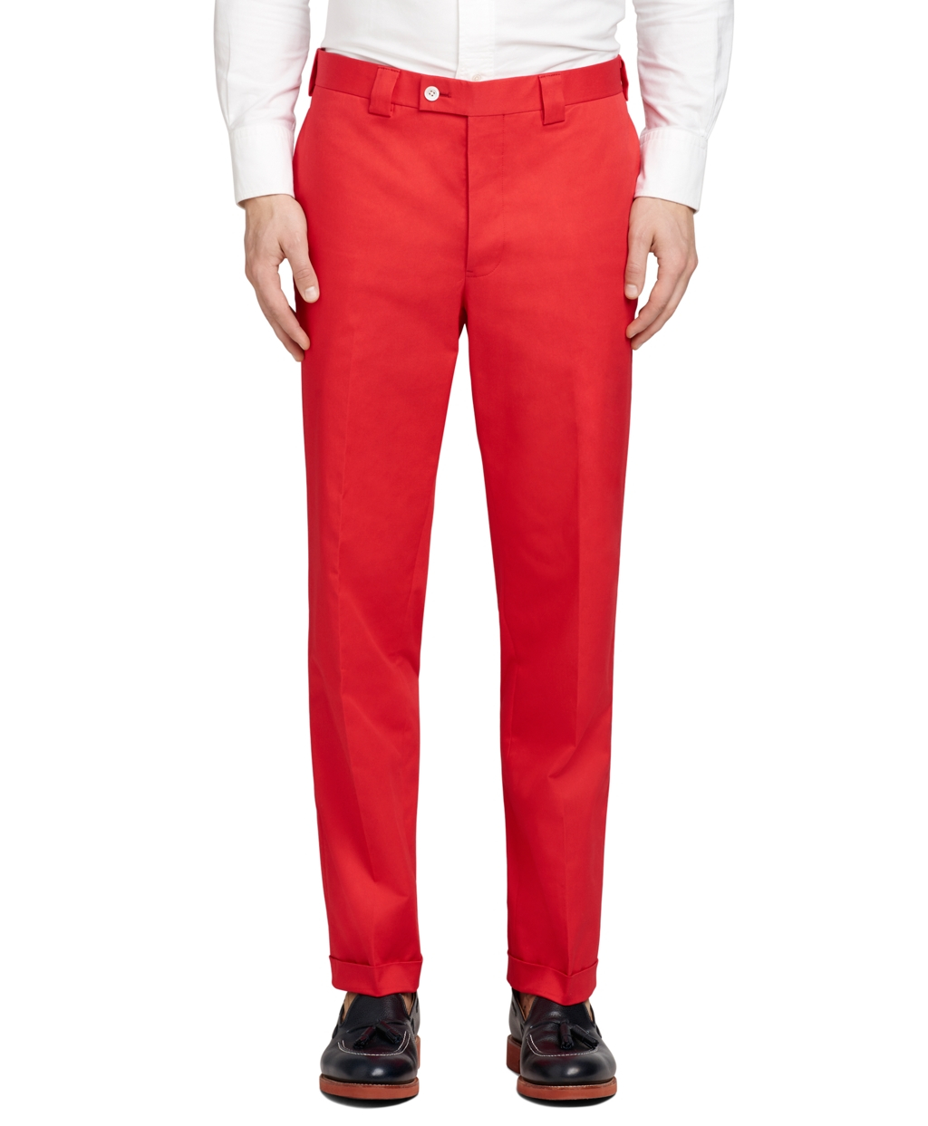 Brooks brothers Belt Loop Trousers in Red for Men | Lyst