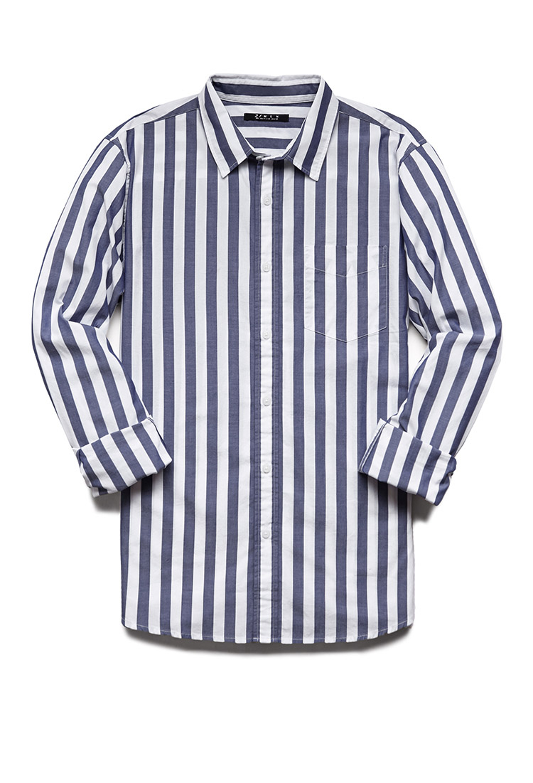 Red Vertical Striped Shirt Mens Rldm