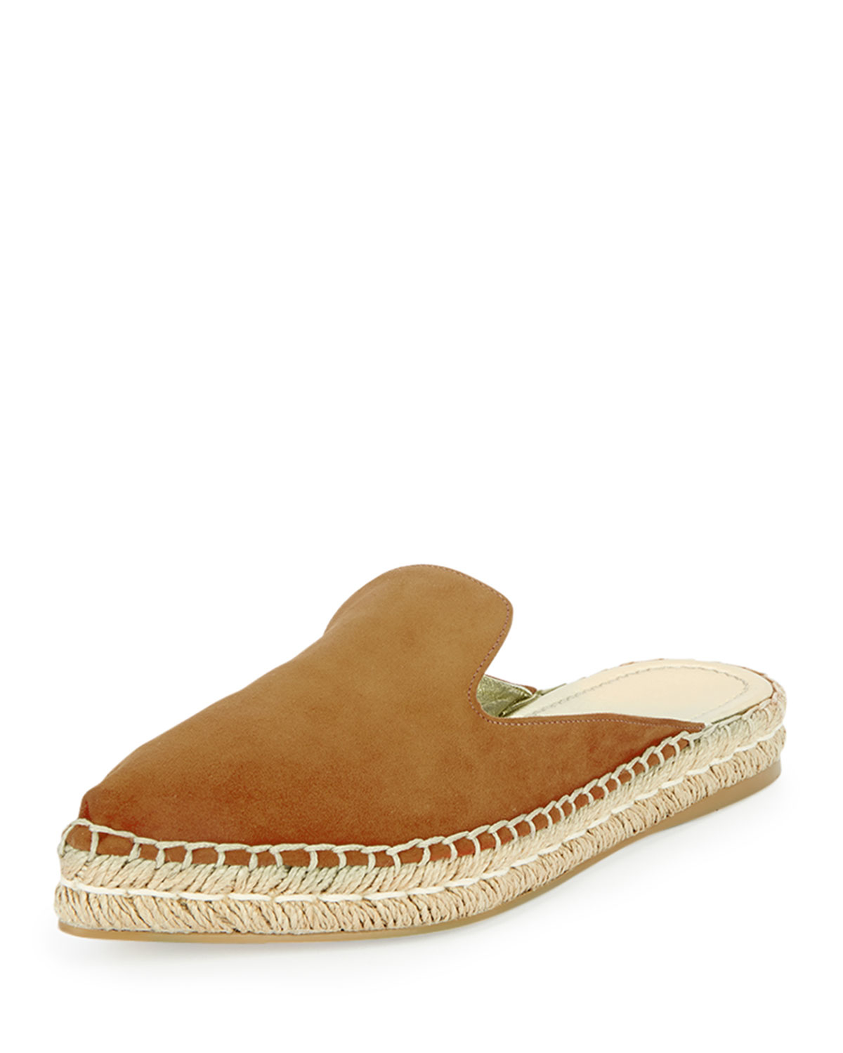 Lyst - Prada Suede Espadrille Mule Flat in Brown