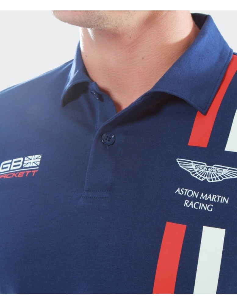 Lyst - Hackett Aston Martin Racing Stripe Polo Shirt in ...