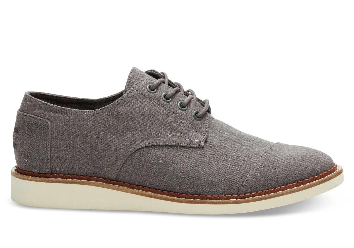 Lyst - Toms Waxed Twill Brogues in Gray for Men