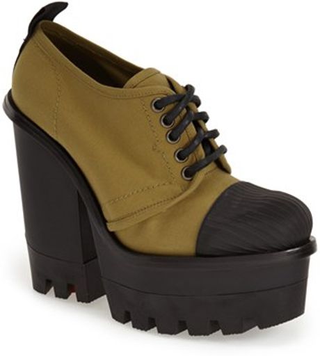 hunter green platform heels