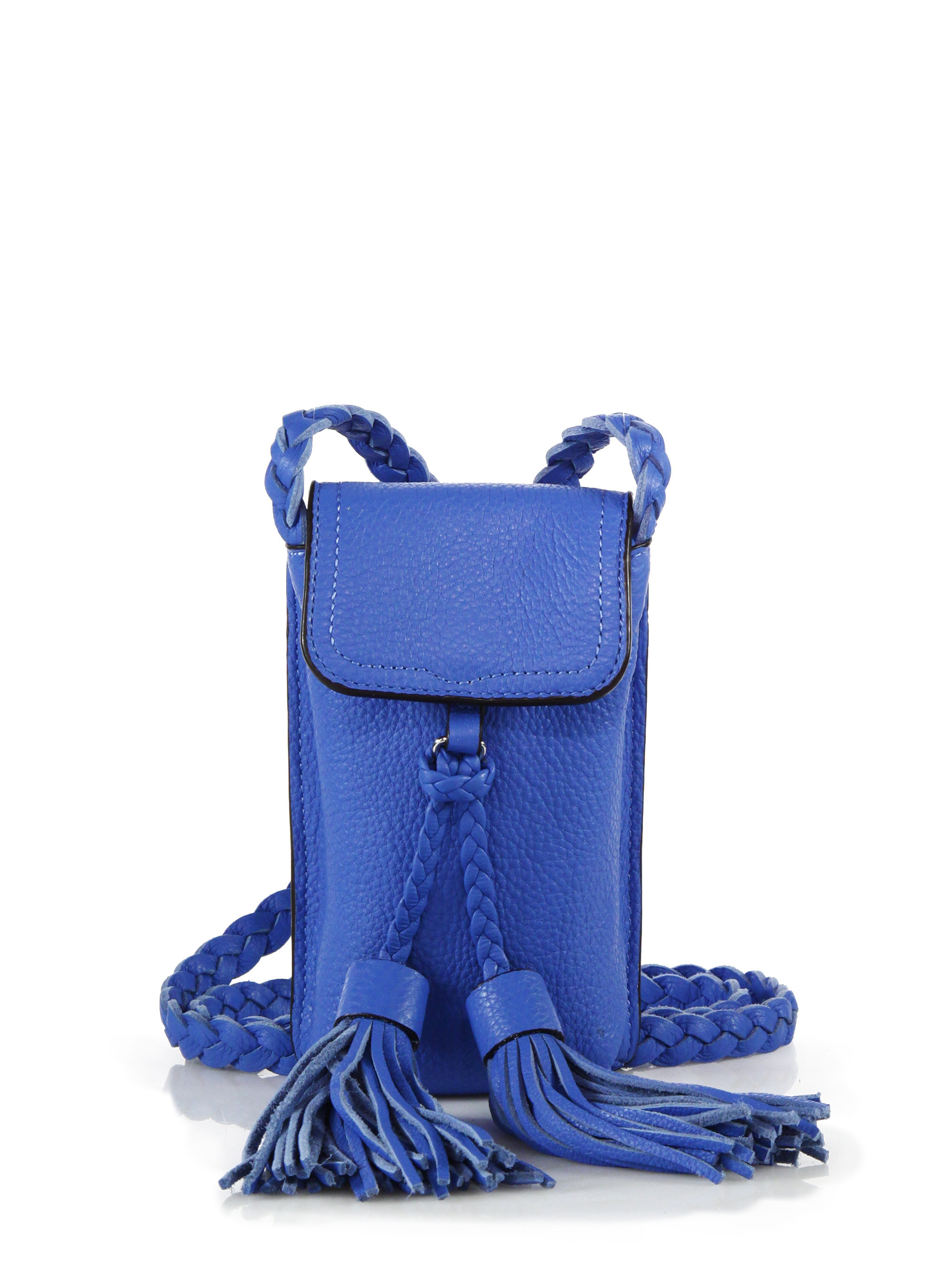 Lyst Rebecca Minkoff Isobel Leather Smartphone Crossbody Bag In Blue Gallery