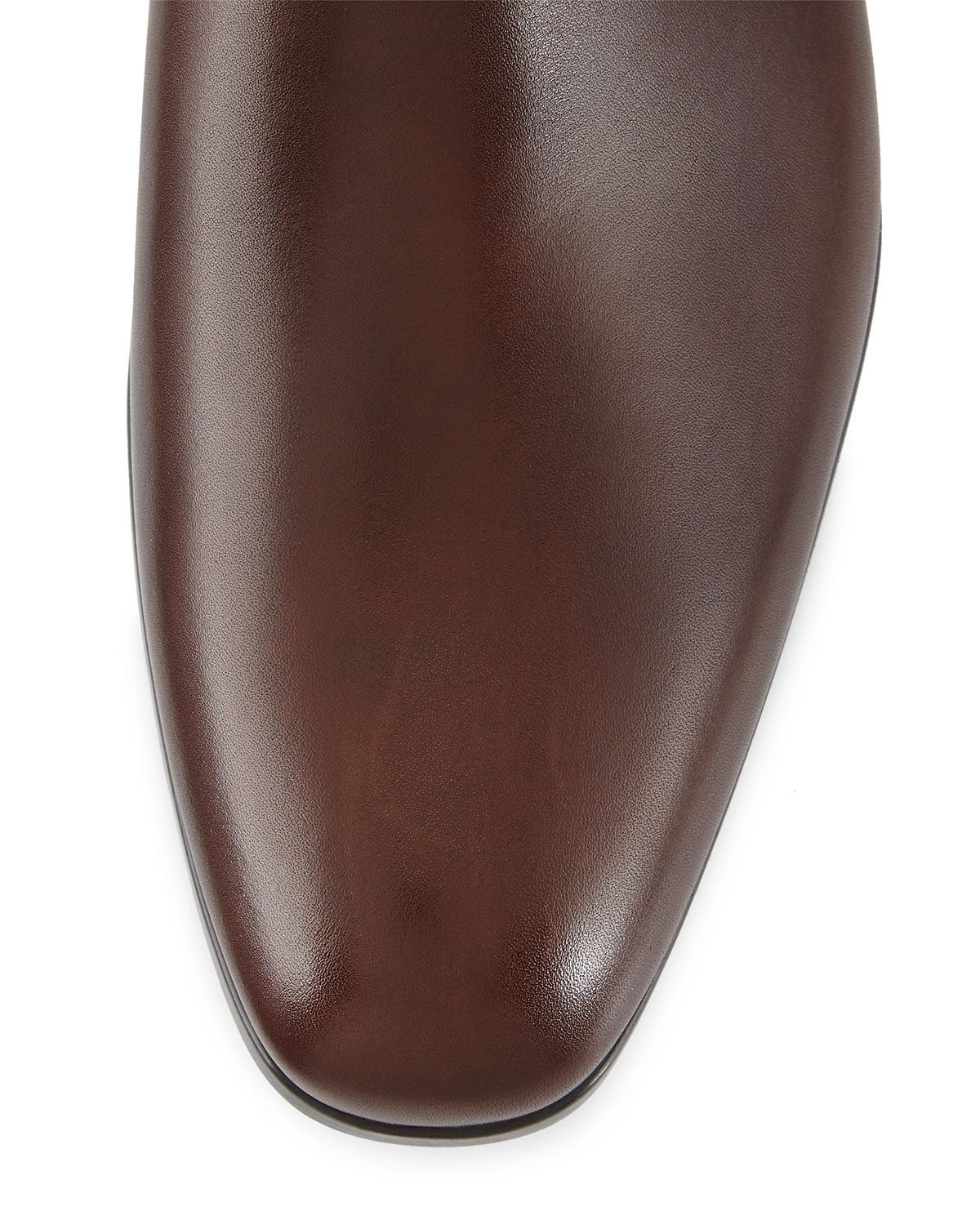 Prada Leather Chelsea Rubberbottom Boot in Brown Lyst