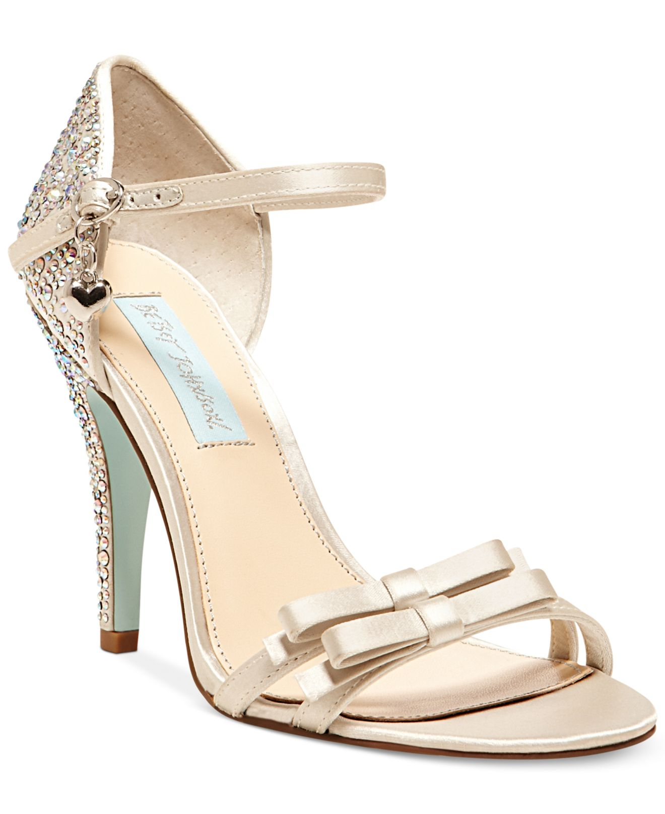 Lyst - Betsey Johnson Blue By Bow Evening Sandals in Natural