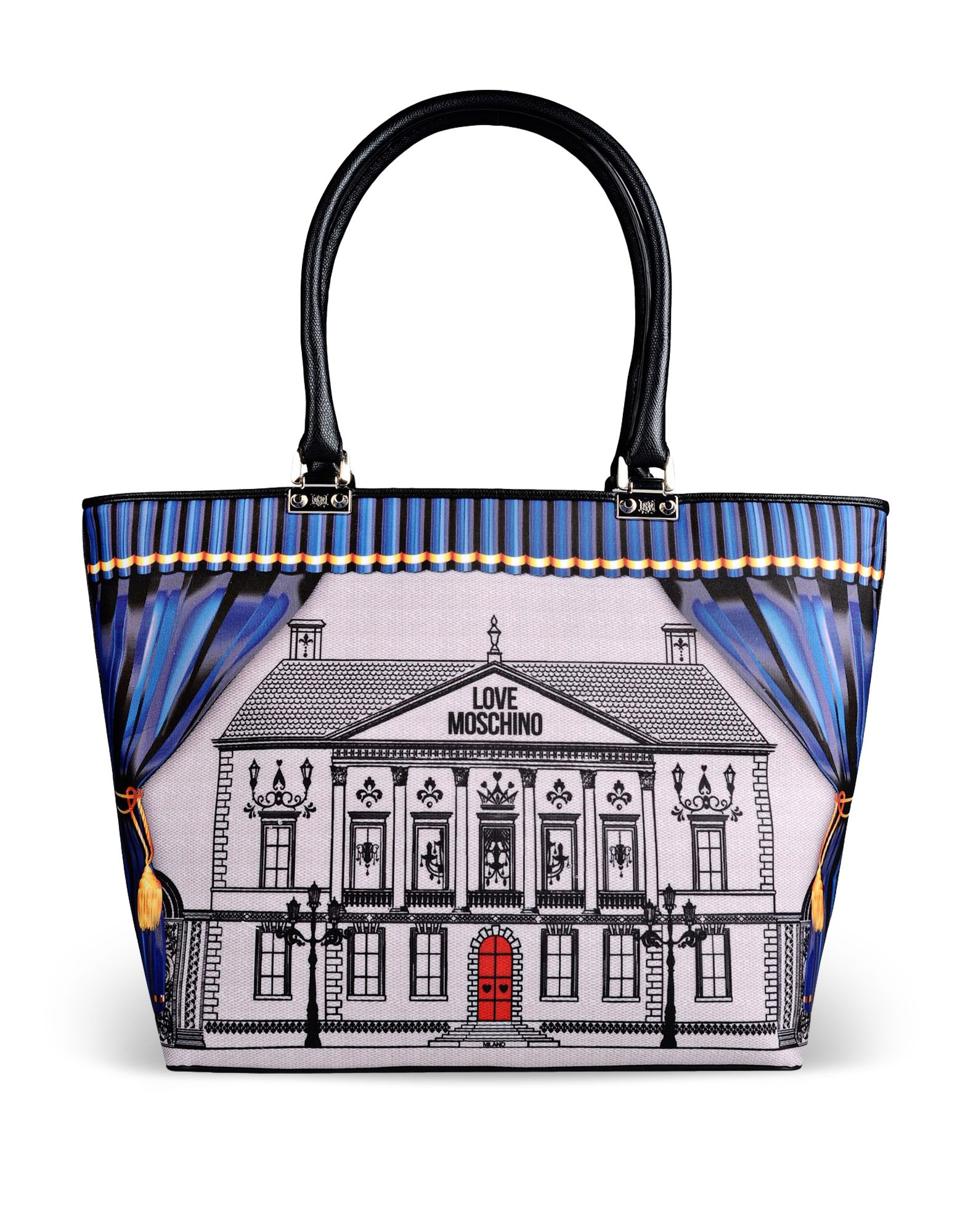 Lyst Love Moschino Medium Fabric Bag in Blue