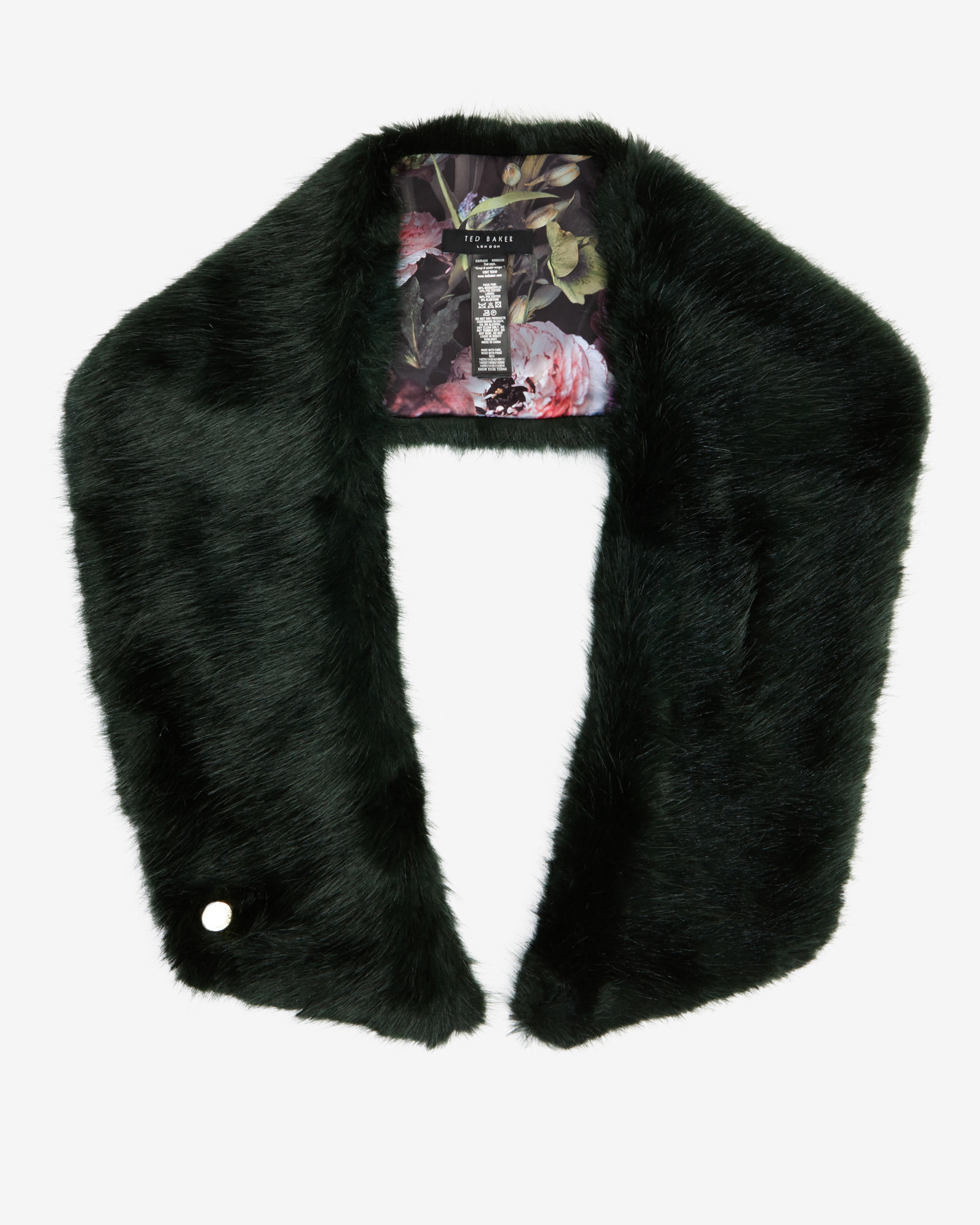 fur scarf green