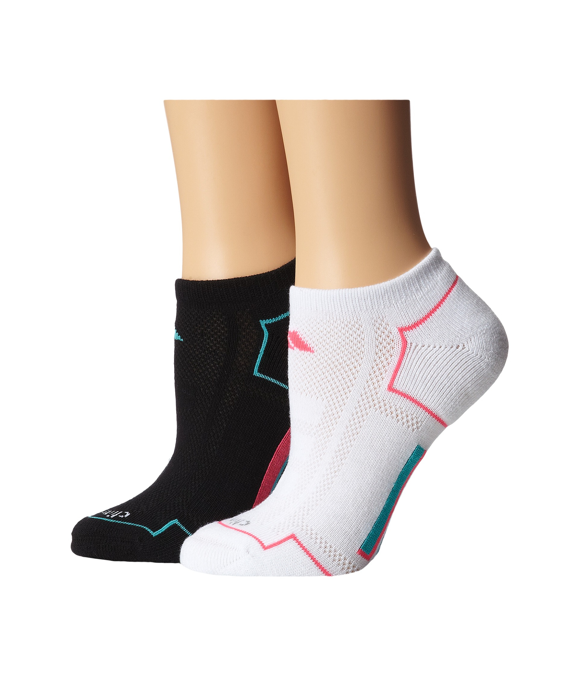Adidas Climacool 2-pair No Show Sock in Black (Black/Vivid Mint/Solar ...