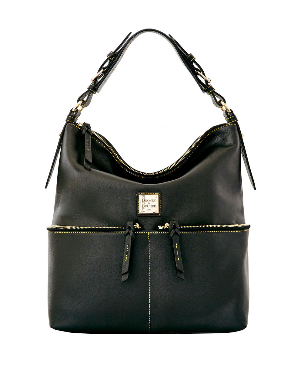 Dooney & Bourke Seville Leather Hobo Bag in Black | Lyst