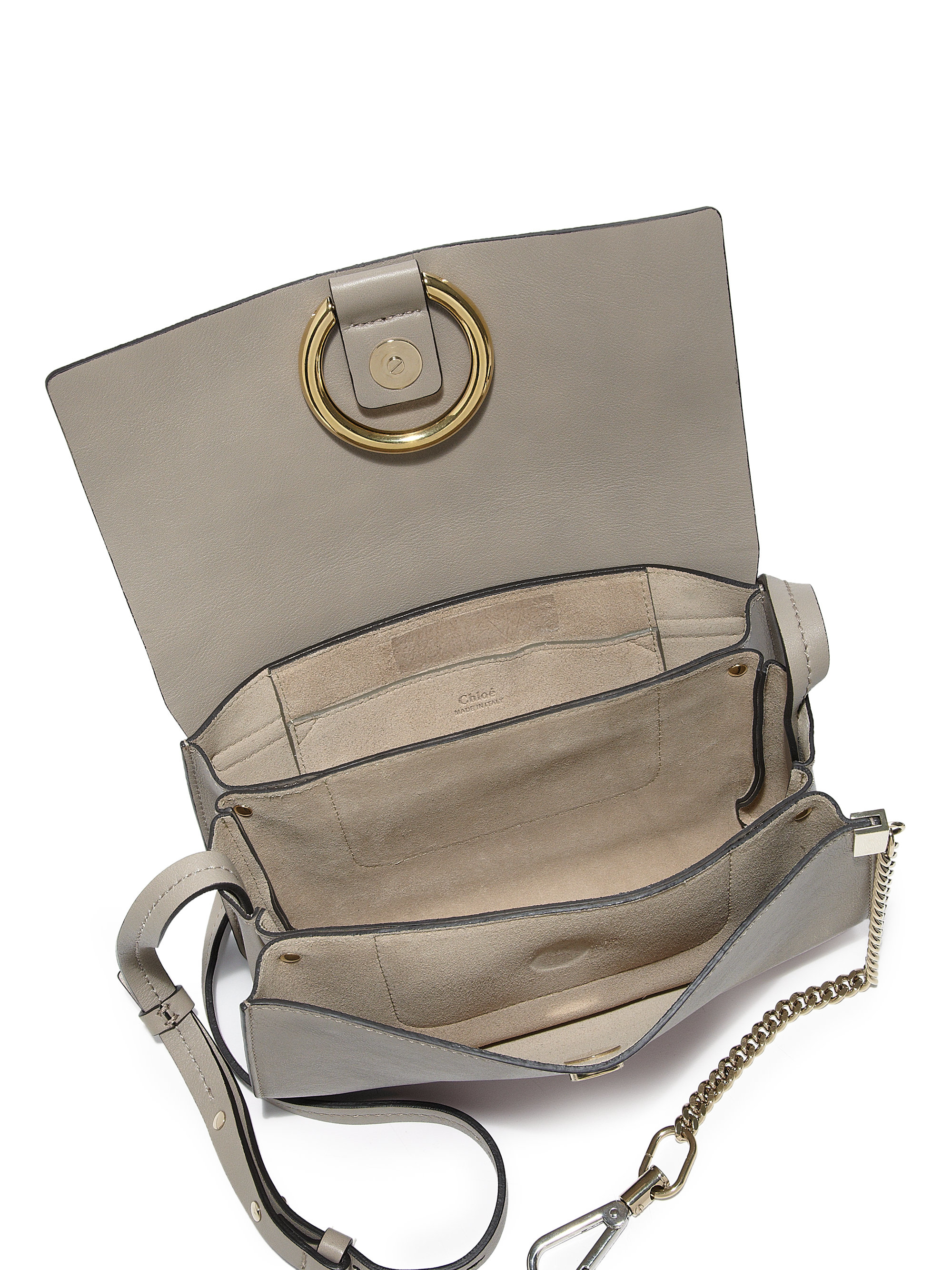 faye bag in suede calfskin and smooth calfskin  