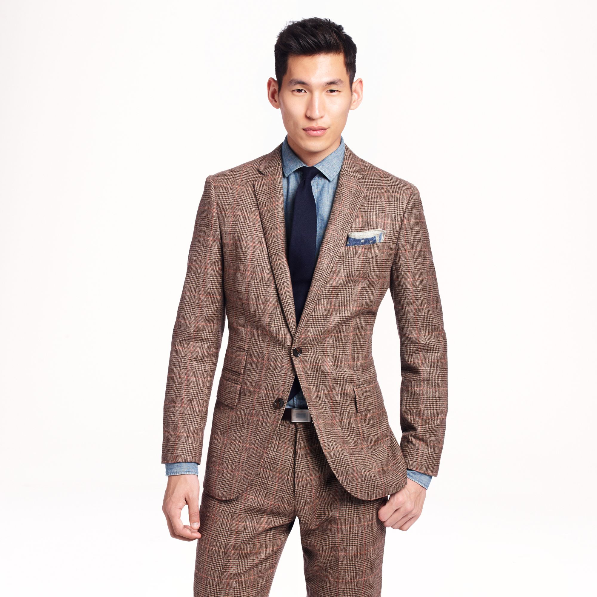 Lyst - J.Crew Ludlow Suit Jacket with Double Vent in Glen Plaid English ...