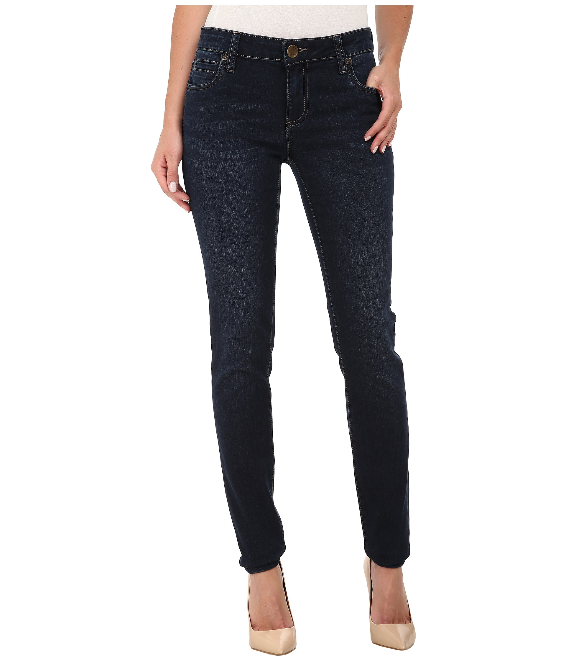 Kut from the kloth Mia Toothpick Skinny Jeans In Approve in Black | Lyst