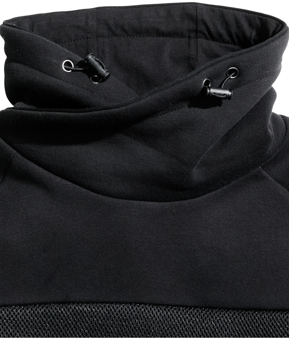 Lyst - H&M Funnel-collar Sweatshirt in Black for Men
