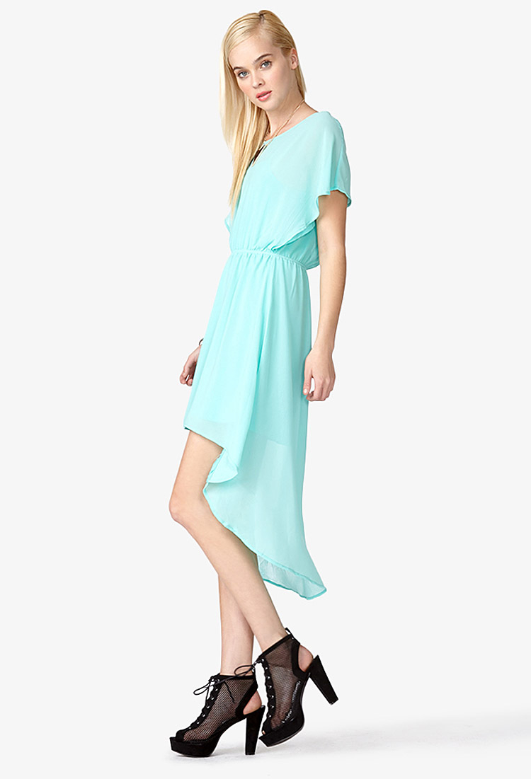 green forever unique dress