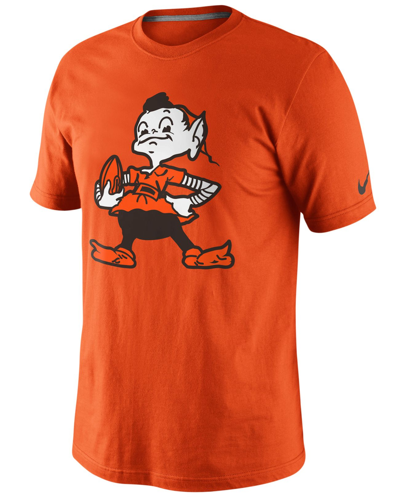 Nike Men'S Cleveland Browns Retro Oversized Logo T-Shirt in Orange for ...
